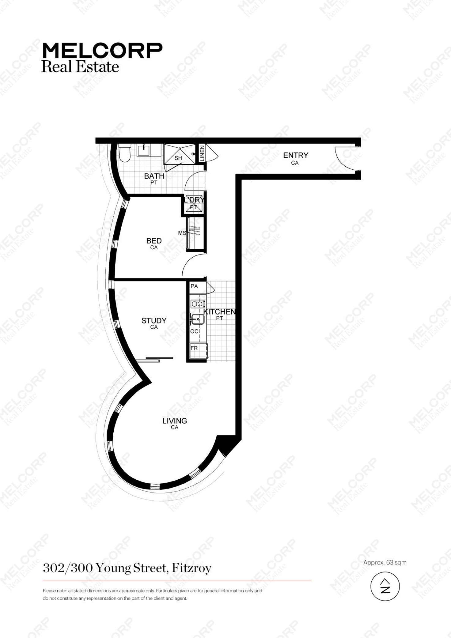 Floorplan of Homely apartment listing, 302/300 Young Street, Fitzroy VIC 3065