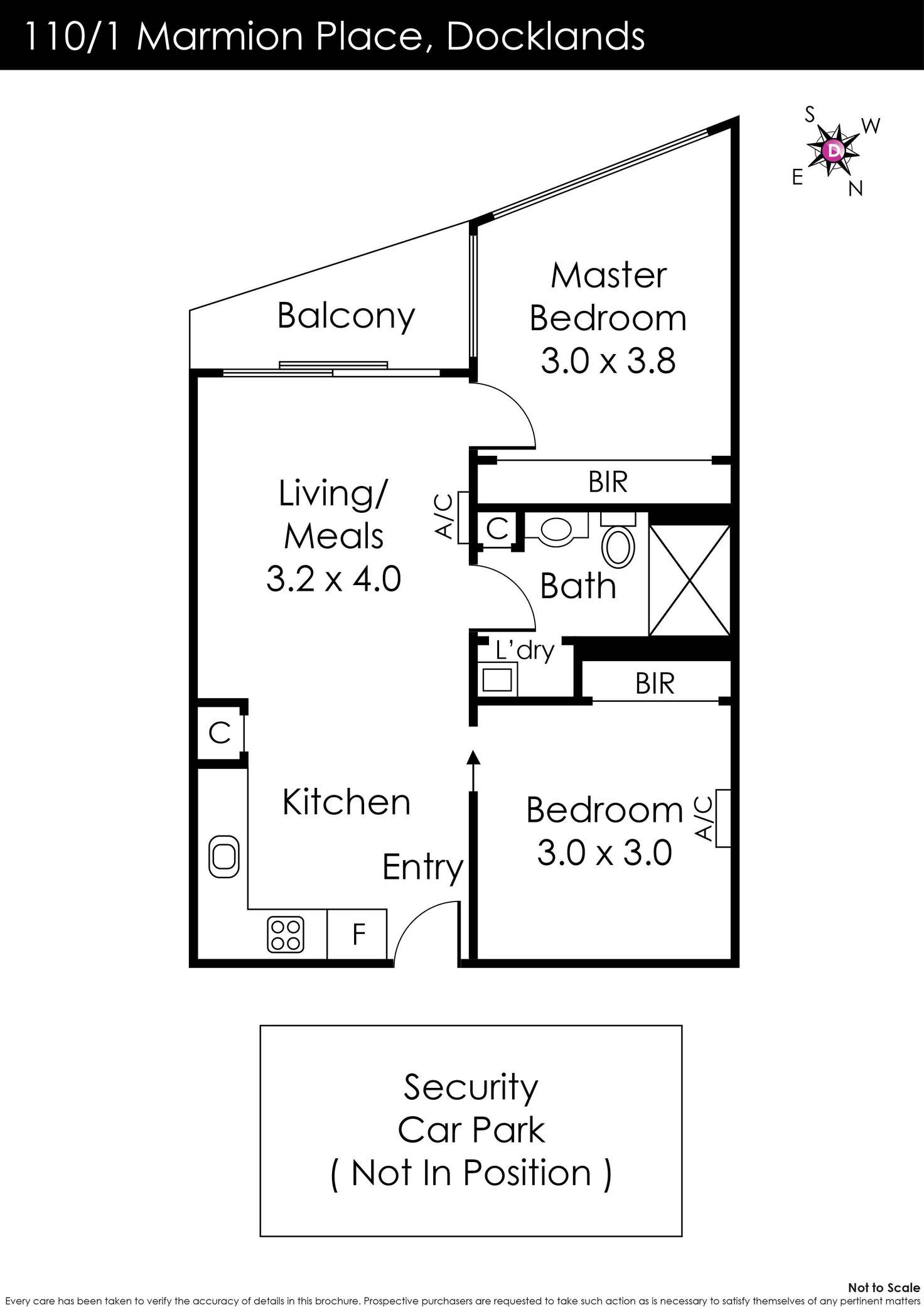 Floorplan of Homely apartment listing, H110/1 Marmion Place, Docklands VIC 3008