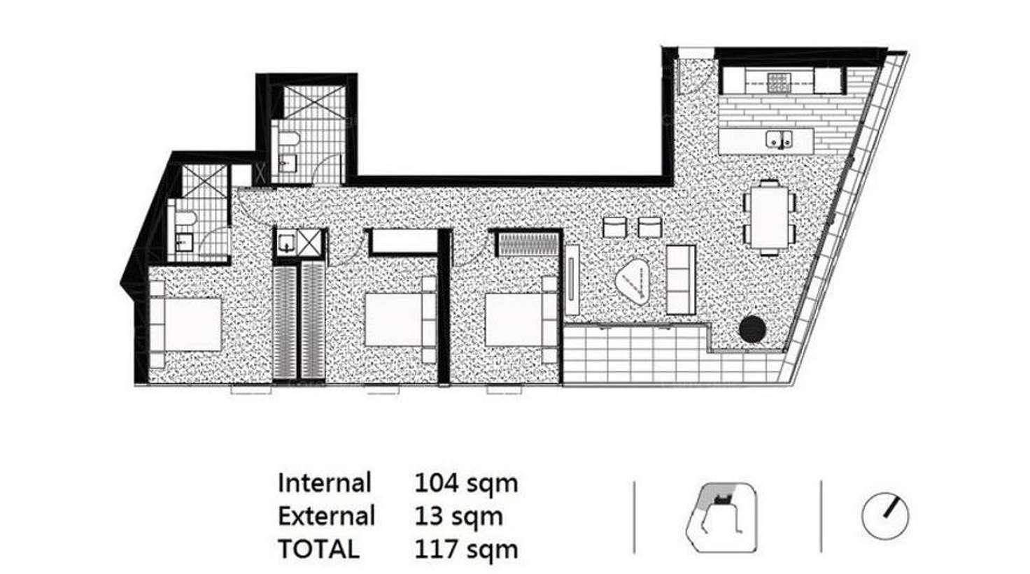Floorplan of Homely apartment listing, Level 11/1123/303 Botany Road, Zetland NSW 2017