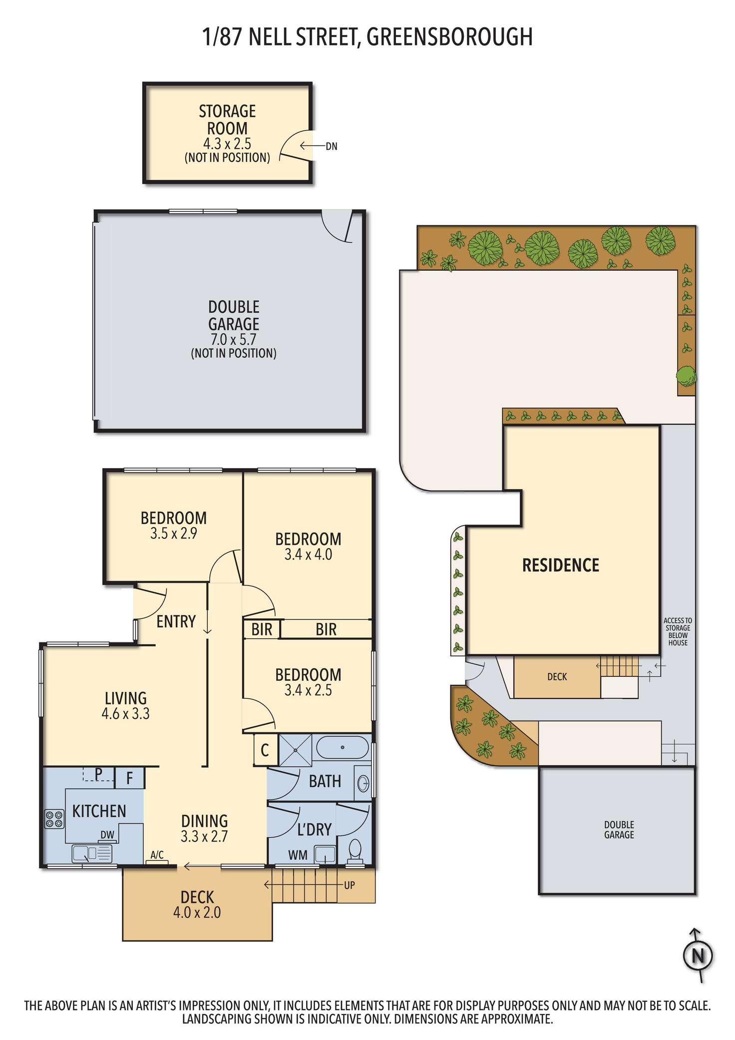 Floorplan of Homely unit listing, 1/87 Nell Street, Greensborough VIC 3088