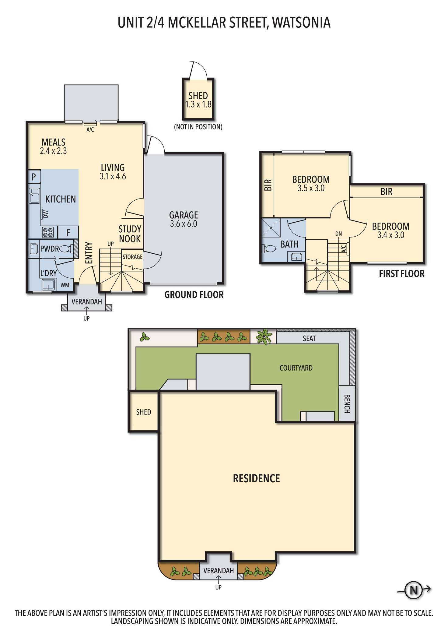 Floorplan of Homely unit listing, 2/4 McKellar Street, Watsonia VIC 3087