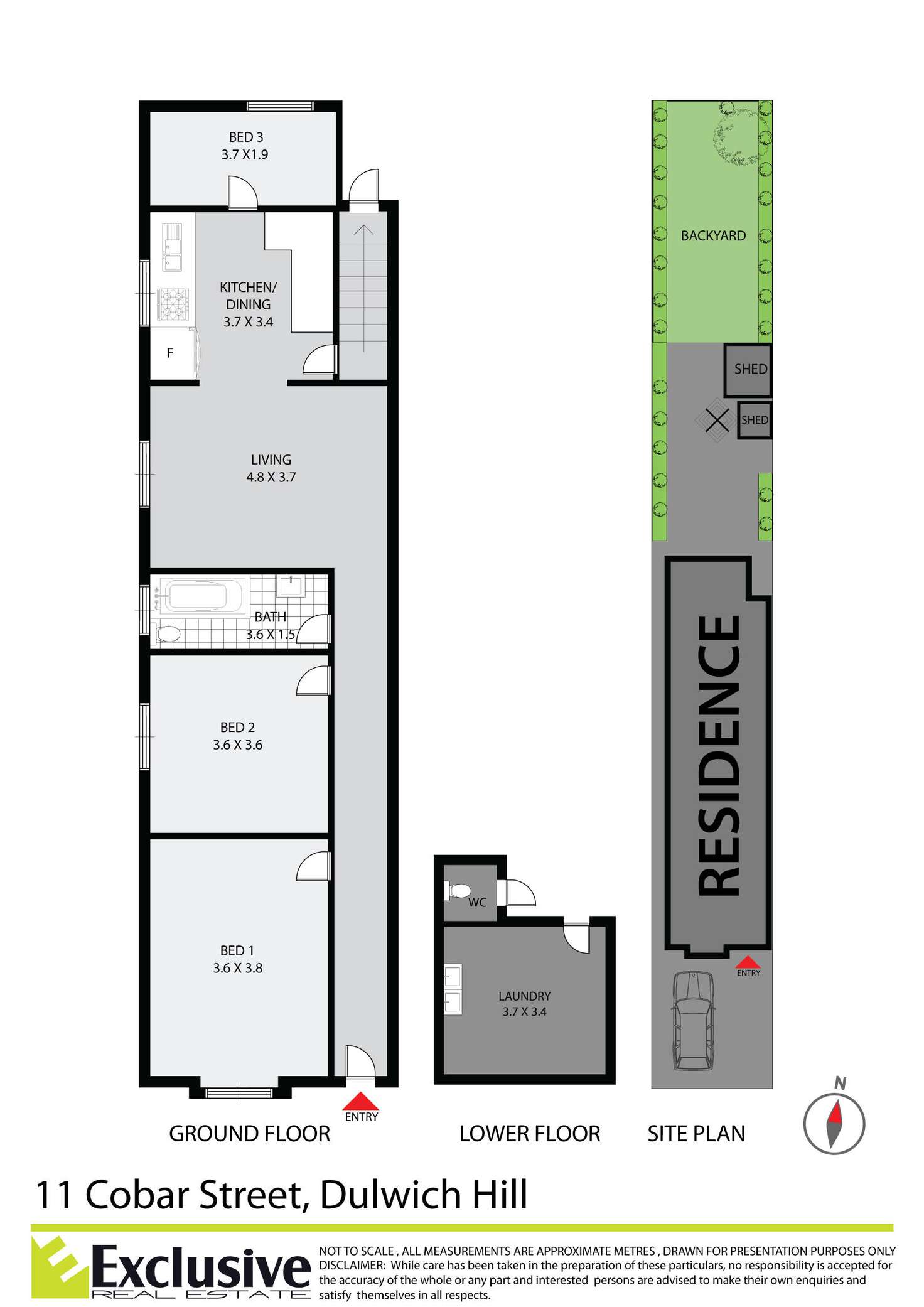 Floorplan of Homely semiDetached listing, 11 Cobar Street, Dulwich Hill NSW 2203