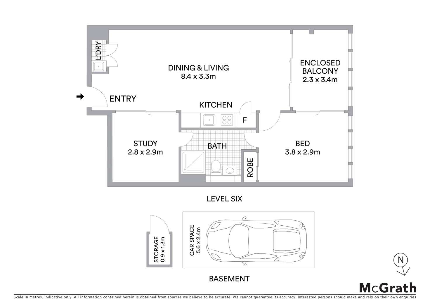 Floorplan of Homely apartment listing, 801/45 Macquarie Street, Parramatta NSW 2150