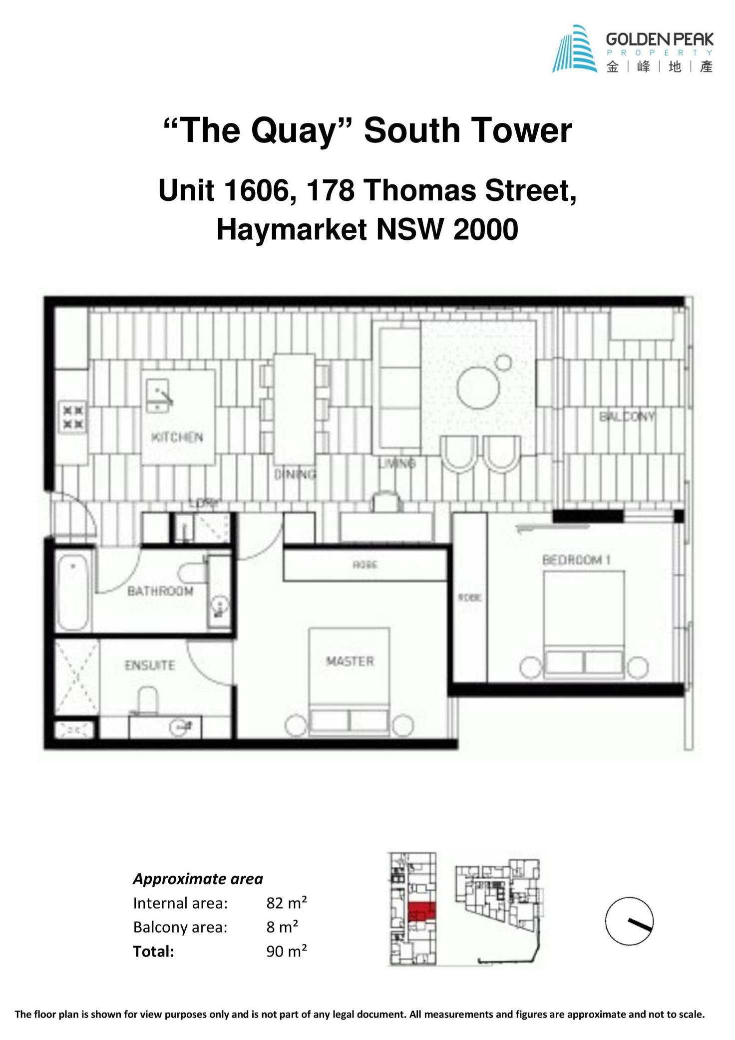 Floorplan of Homely apartment listing, 1606/178 Thomas Street, Haymarket NSW 2000