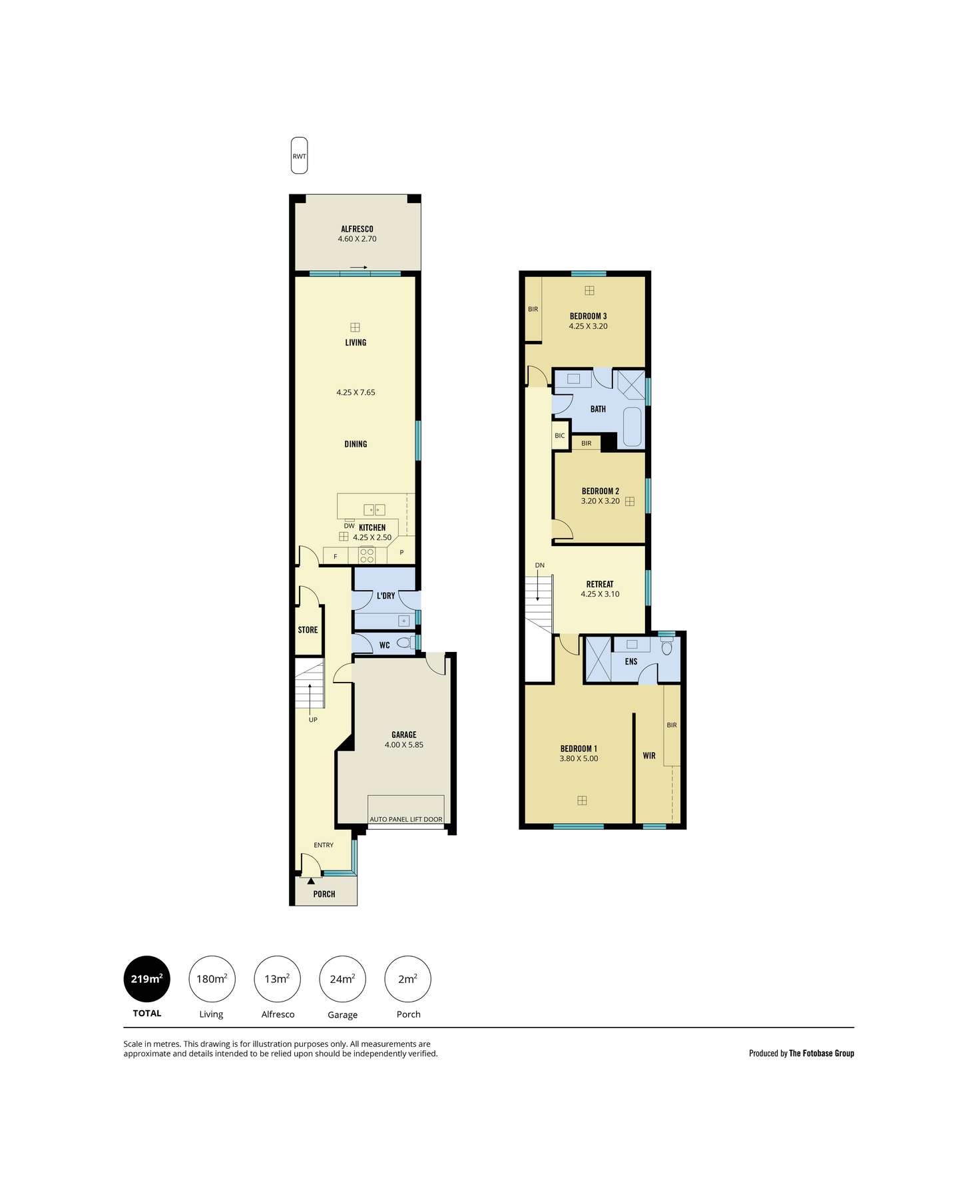 Floorplan of Homely townhouse listing, 1B Wakelin Street, Glynde SA 5070