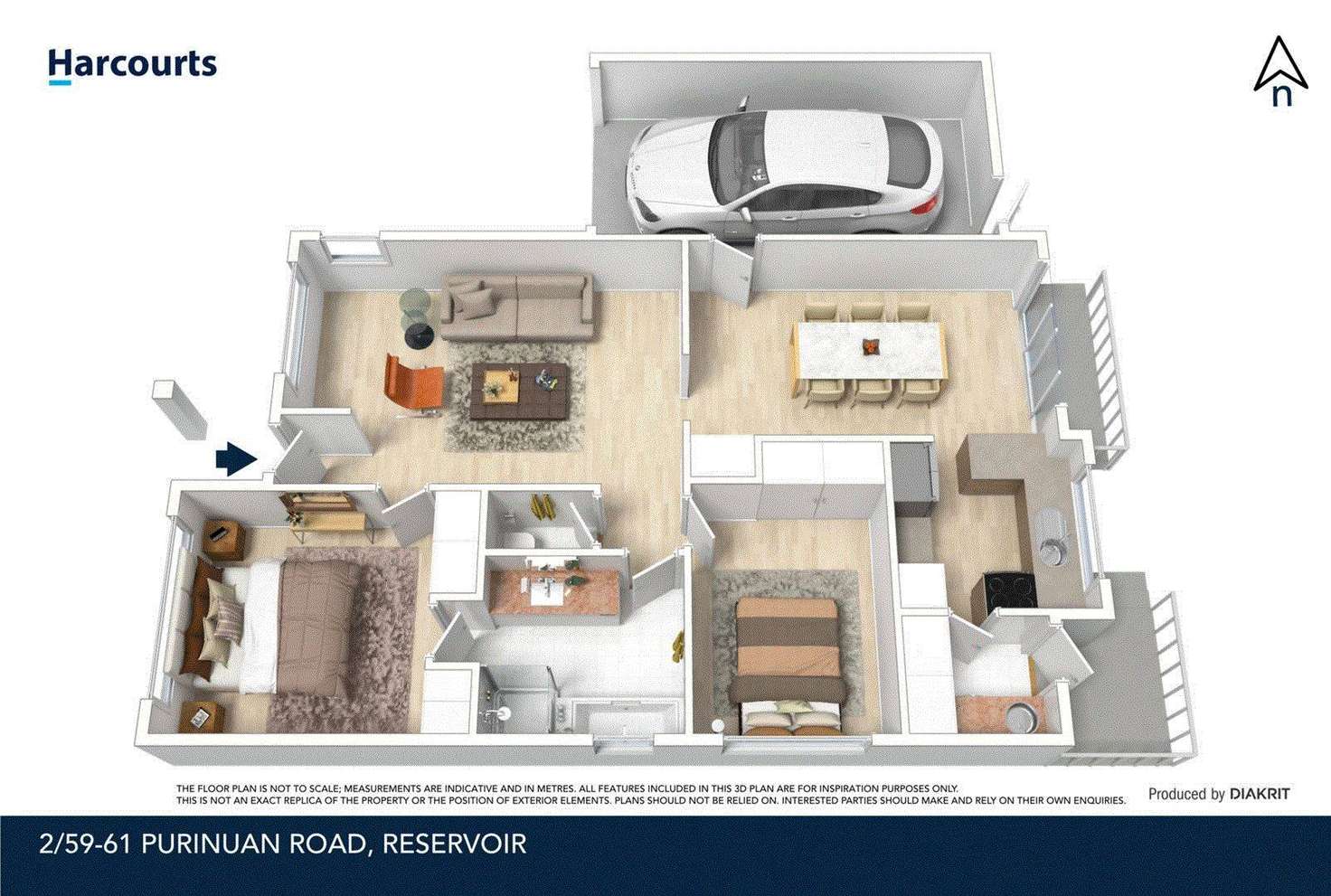 Floorplan of Homely unit listing, 2/59-61 Purinuan Road, Reservoir VIC 3073