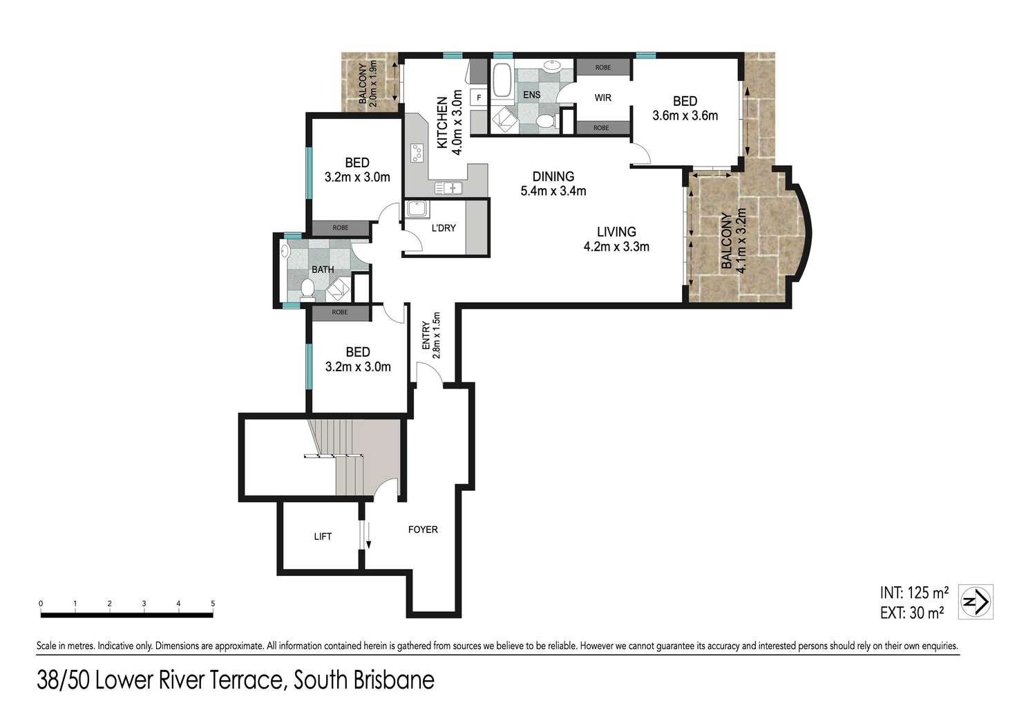 Floorplan of Homely apartment listing, 38/50 Lower River Terrace, South Brisbane QLD 4101