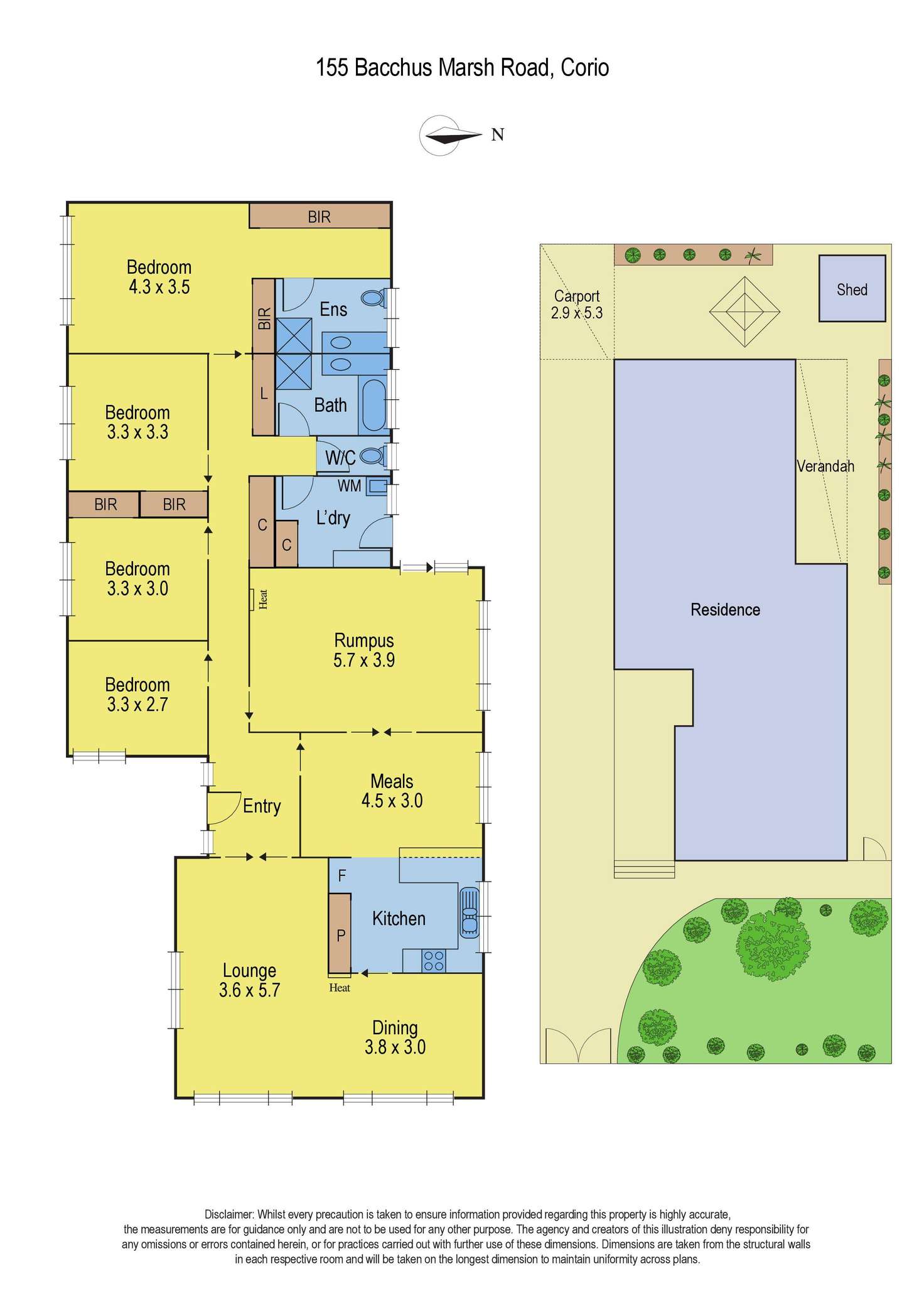 Floorplan of Homely house listing, 155 Bacchus Marsh Road, Corio VIC 3214
