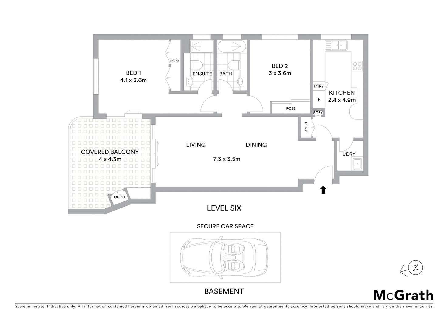 Floorplan of Homely apartment listing, 608/8 Spring Street, Bondi Junction NSW 2022