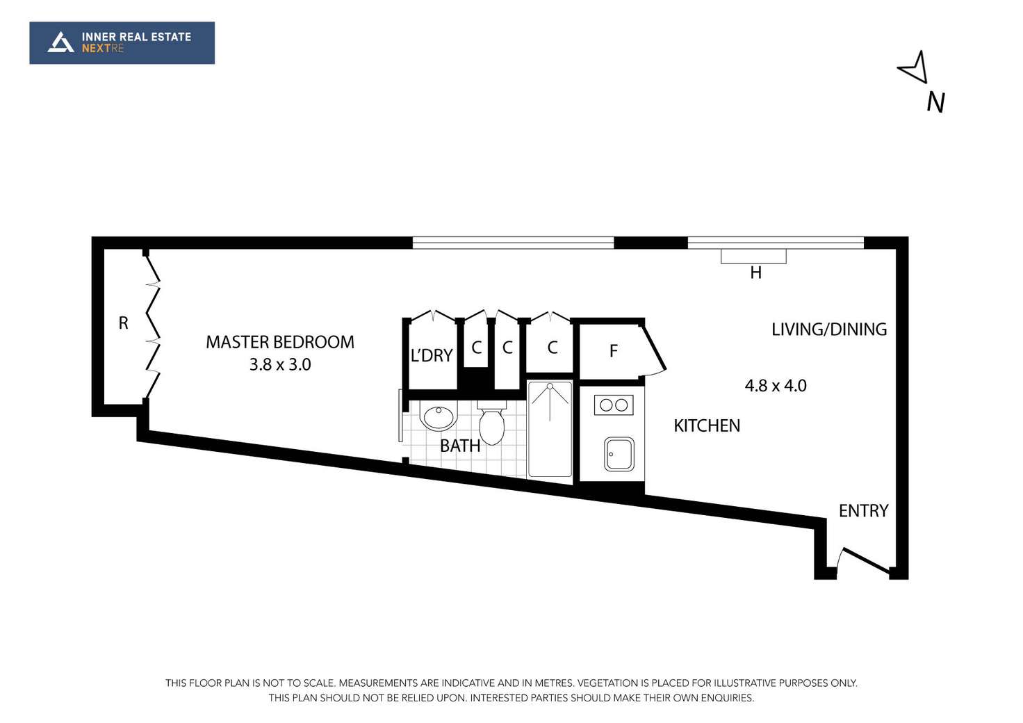 Floorplan of Homely apartment listing, 412/399 Bourke Street, Melbourne VIC 3000