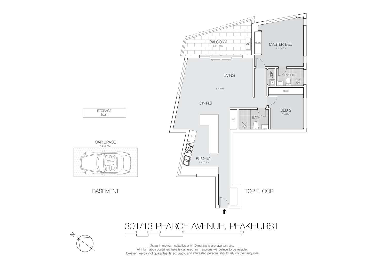 Floorplan of Homely apartment listing, 301/13 Pearce Avenue, Peakhurst NSW 2210
