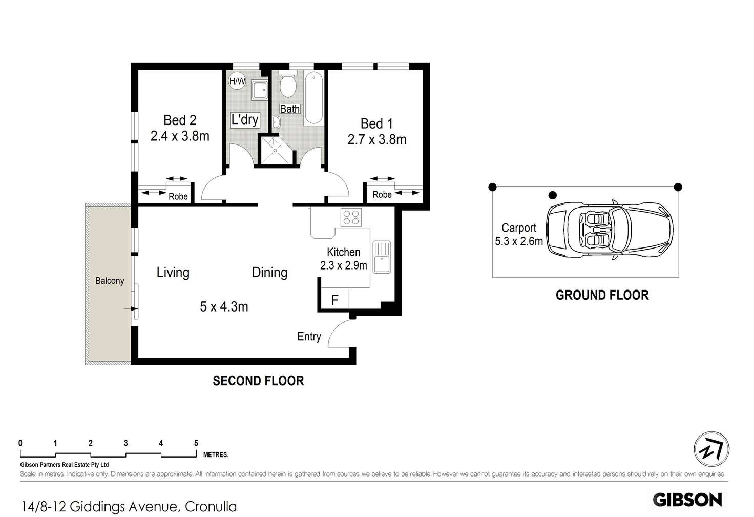 Floorplan of Homely apartment listing, 14/8-12 Giddings Avenue, Cronulla NSW 2230