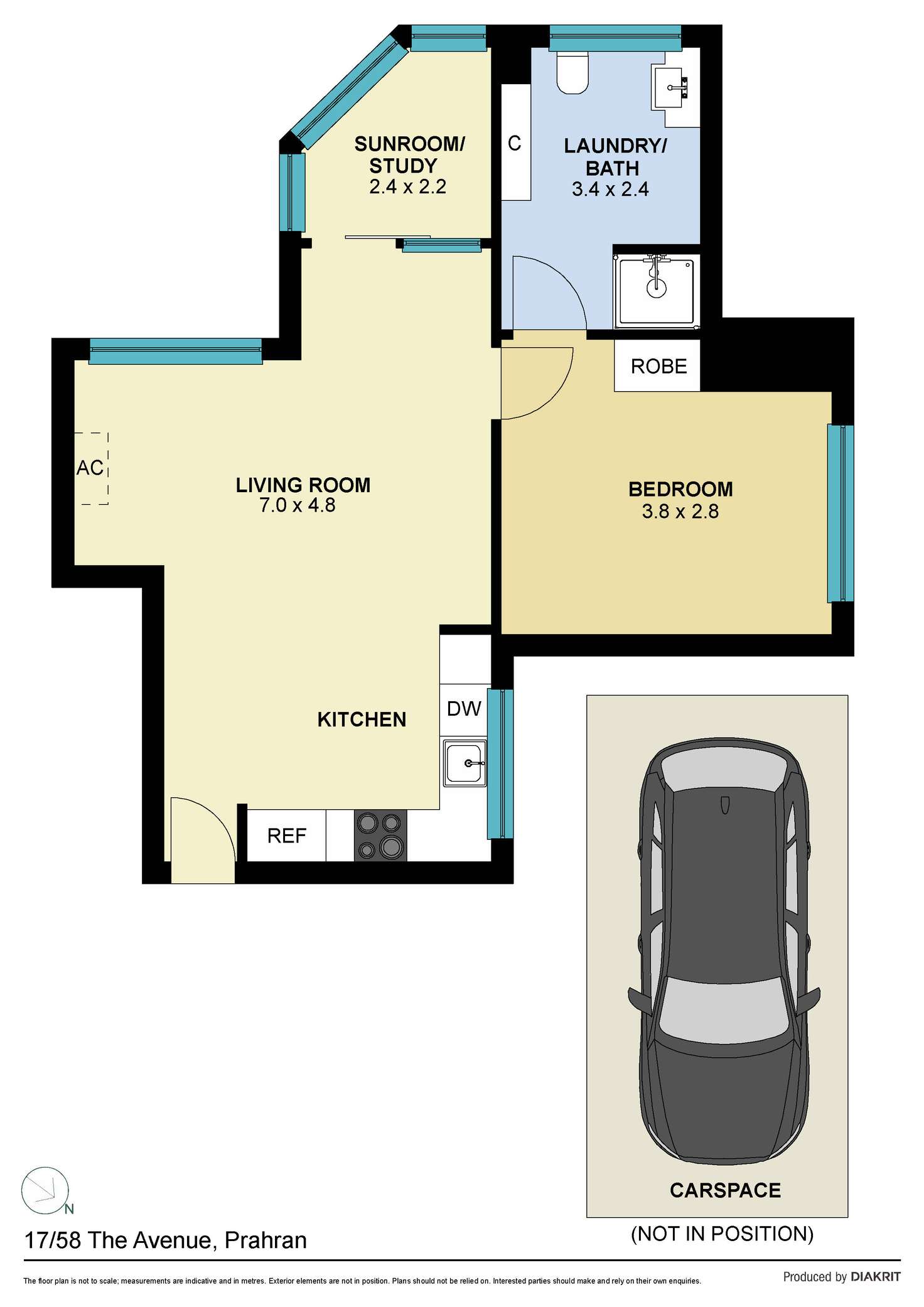 Floorplan of Homely apartment listing, 17/58 The Avenue, Prahran VIC 3181