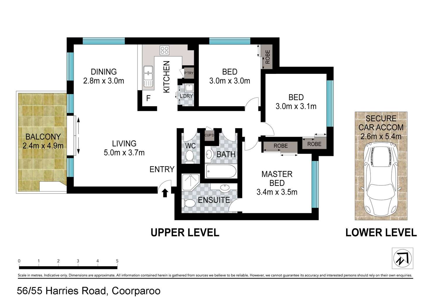 Floorplan of Homely unit listing, 56/55 Harries Road, Coorparoo QLD 4151