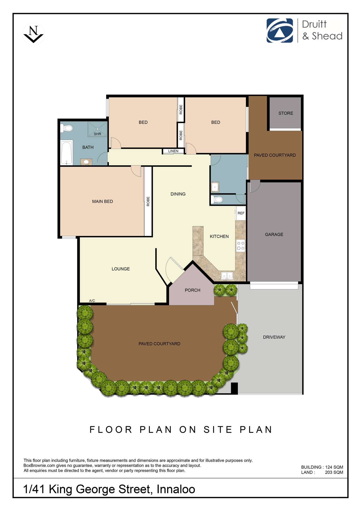 Floorplan of Homely villa listing, 1/41 King George Street, Innaloo WA 6018