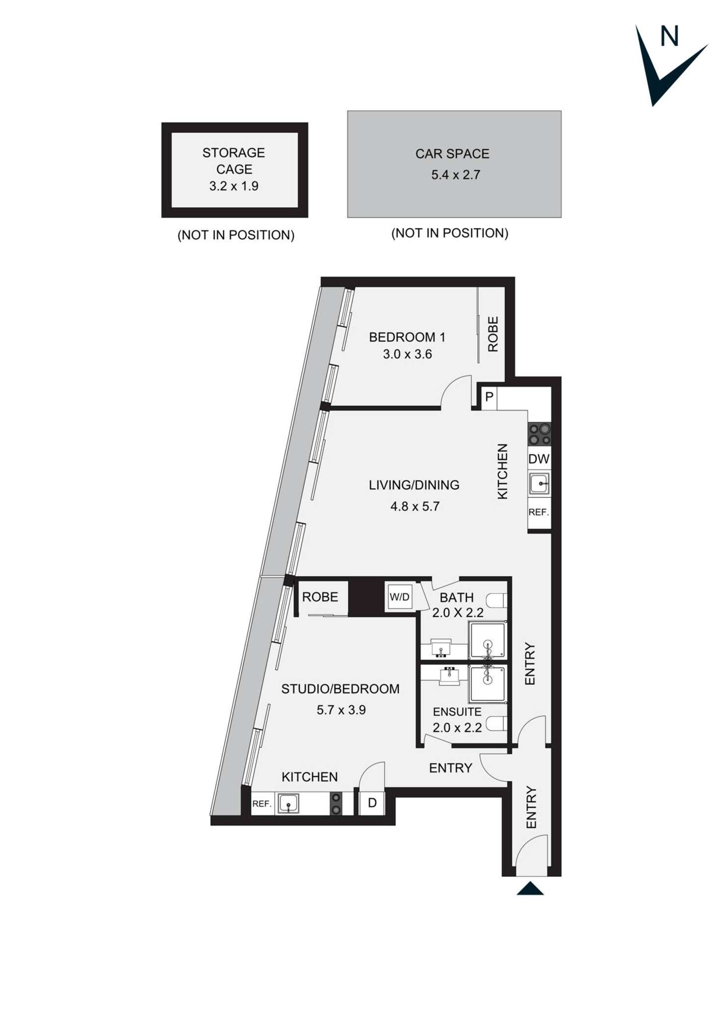 Floorplan of Homely apartment listing, 3411/100 Harbour Esplanade, Docklands VIC 3008