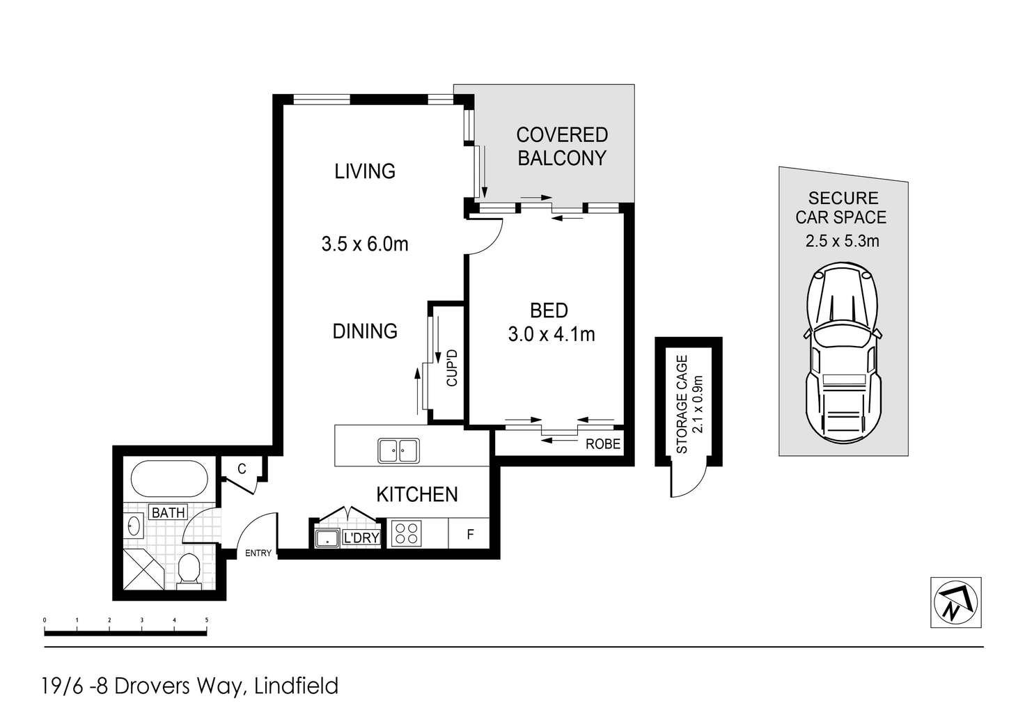 Floorplan of Homely unit listing, 19/6-8 Drovers Way, Lindfield NSW 2070