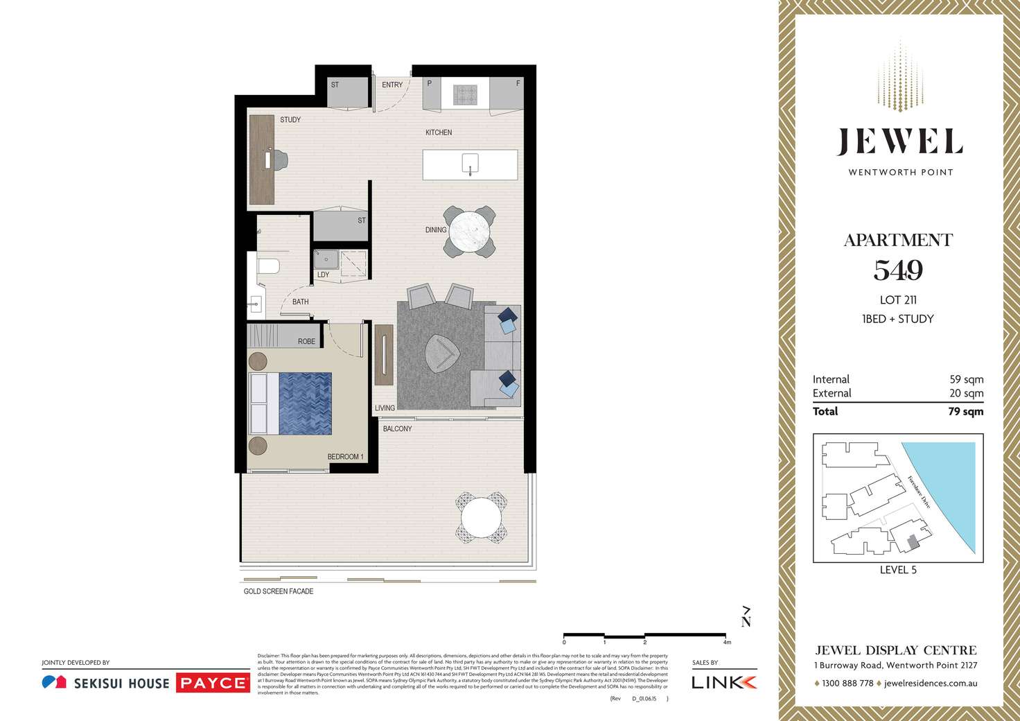 Floorplan of Homely unit listing, E549/1 Burroway Road, Wentworth Point NSW 2127