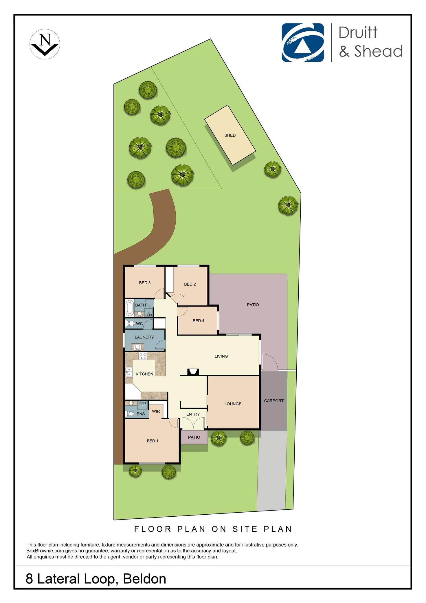 Floorplan of Homely house listing, 8 Lateral Loop, Beldon WA 6027