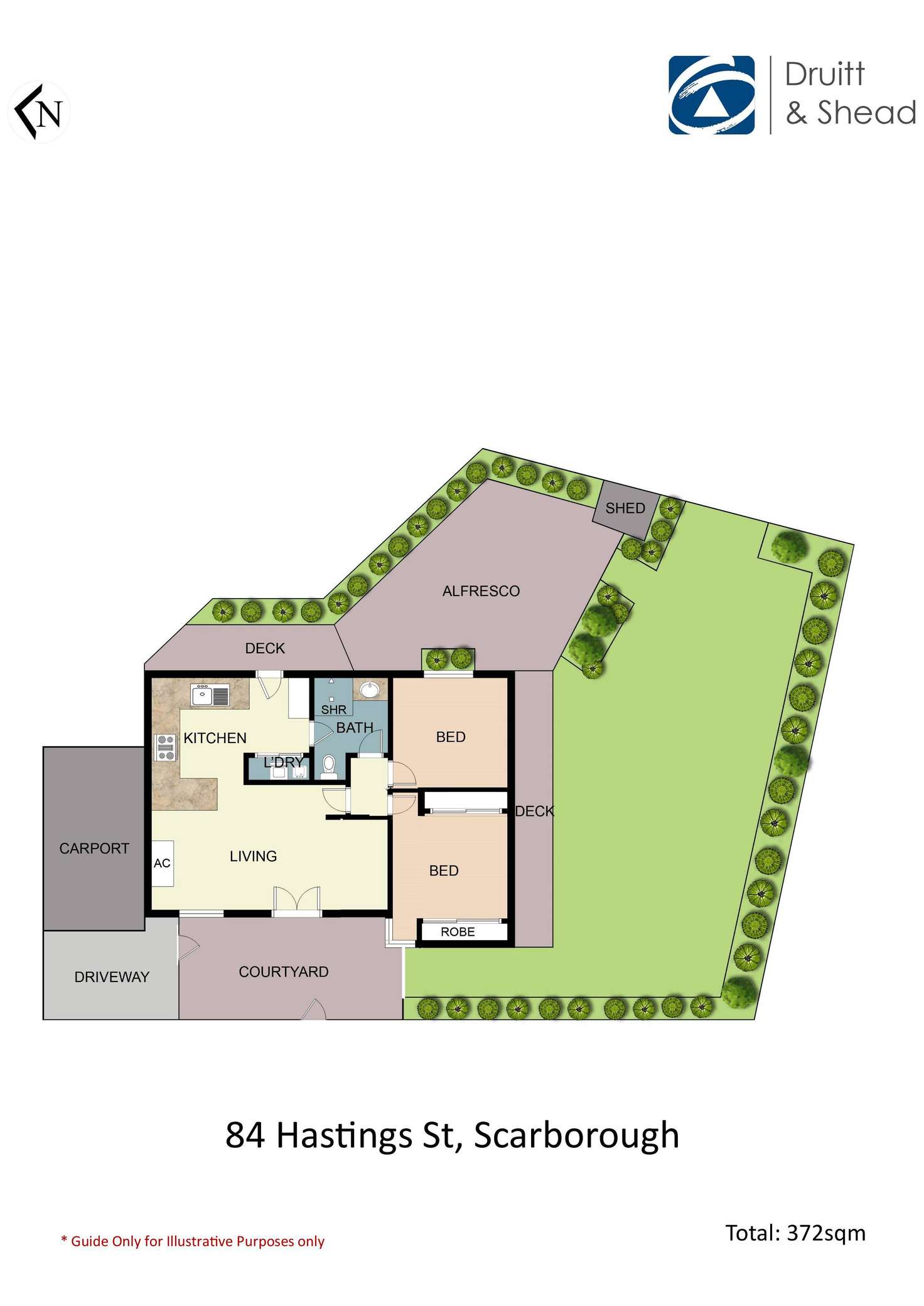 Floorplan of Homely semiDetached listing, 84 Hastings Street, Scarborough WA 6019
