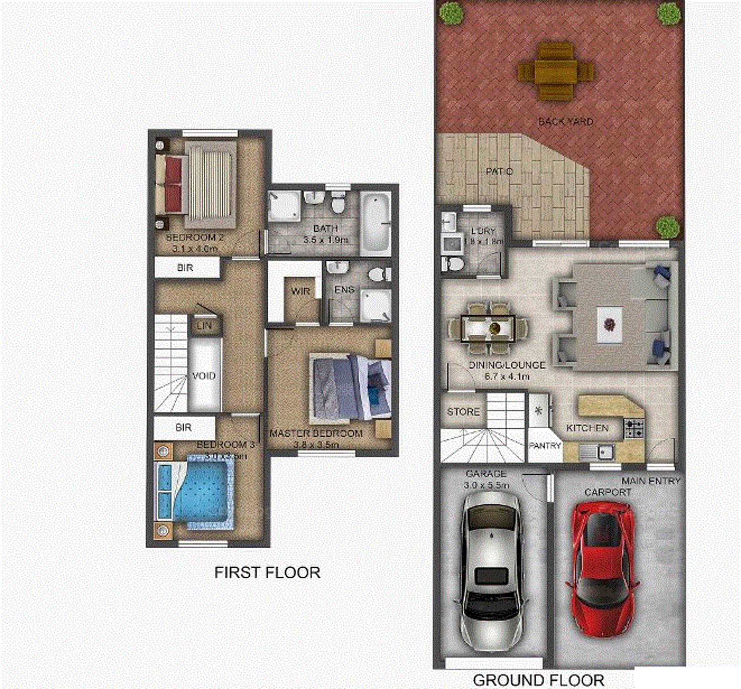 Floorplan of Homely townhouse listing, 12/26-30 Elizabeth Street, Granville NSW 2142