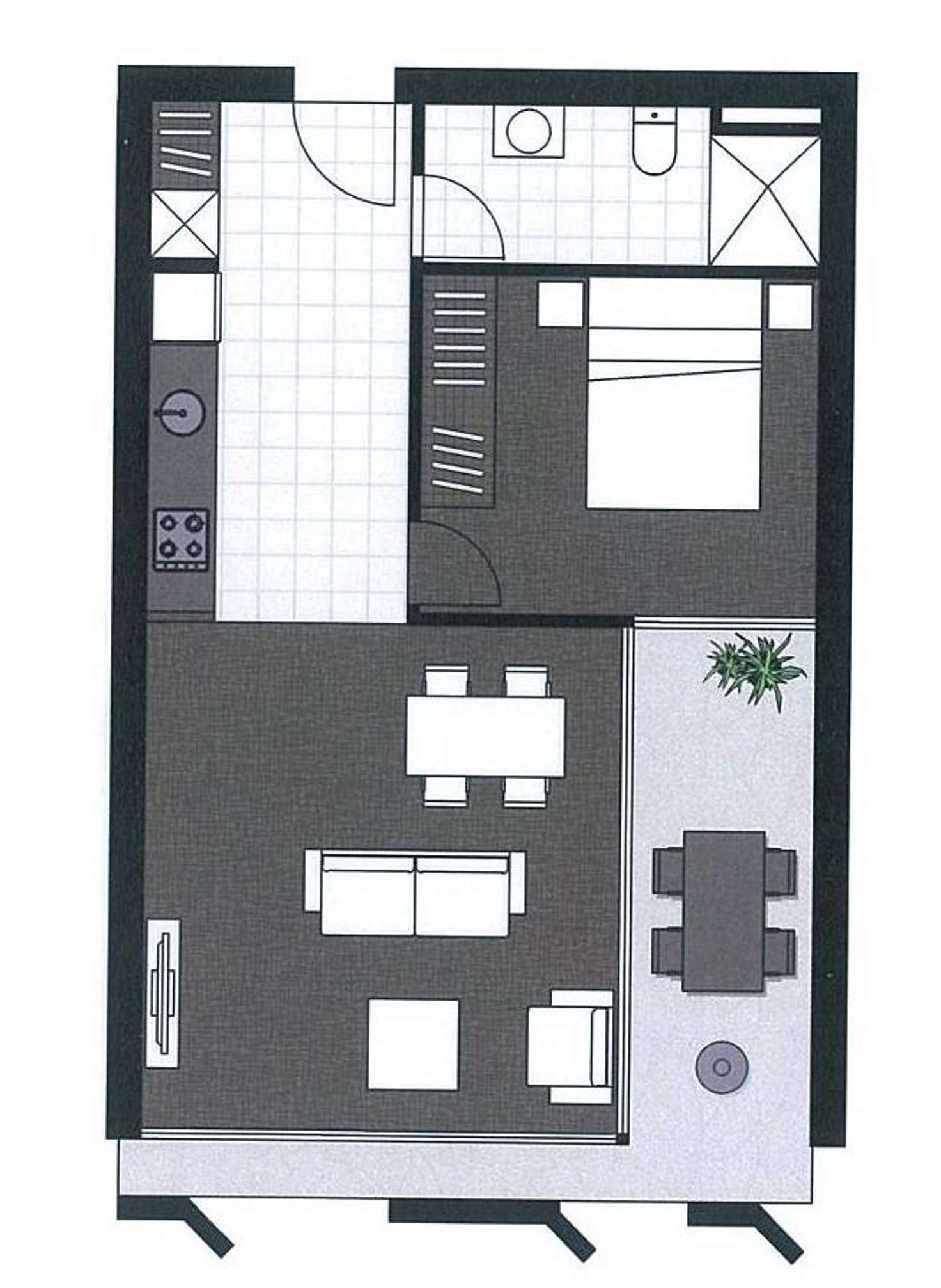 Floorplan of Homely apartment listing, 316/1 Brunswick Road, Brunswick VIC 3056