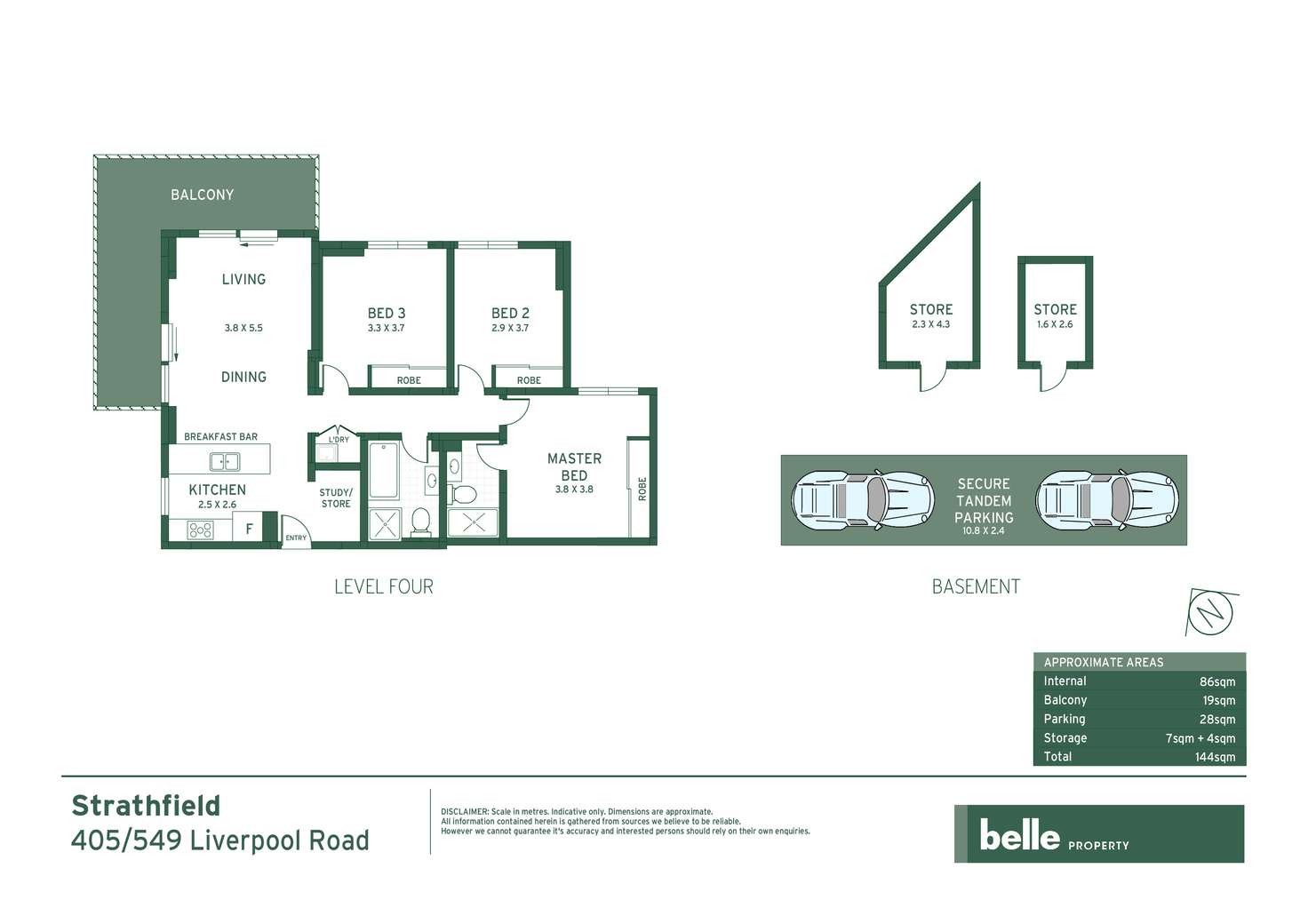 Floorplan of Homely apartment listing, 405/549-557 Liverpool Road, Strathfield NSW 2135