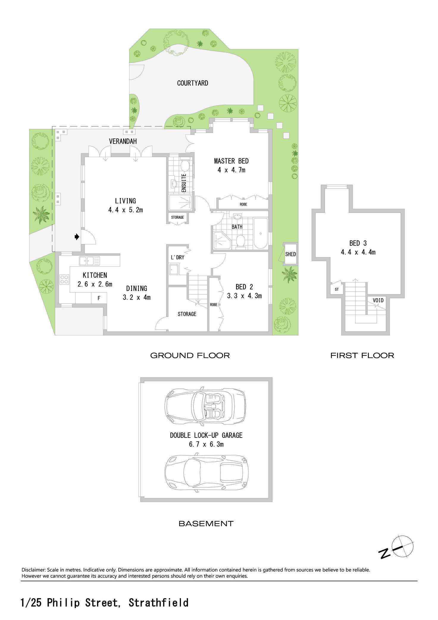 Floorplan of Homely townhouse listing, 1/25 Philip Street, Strathfield NSW 2135