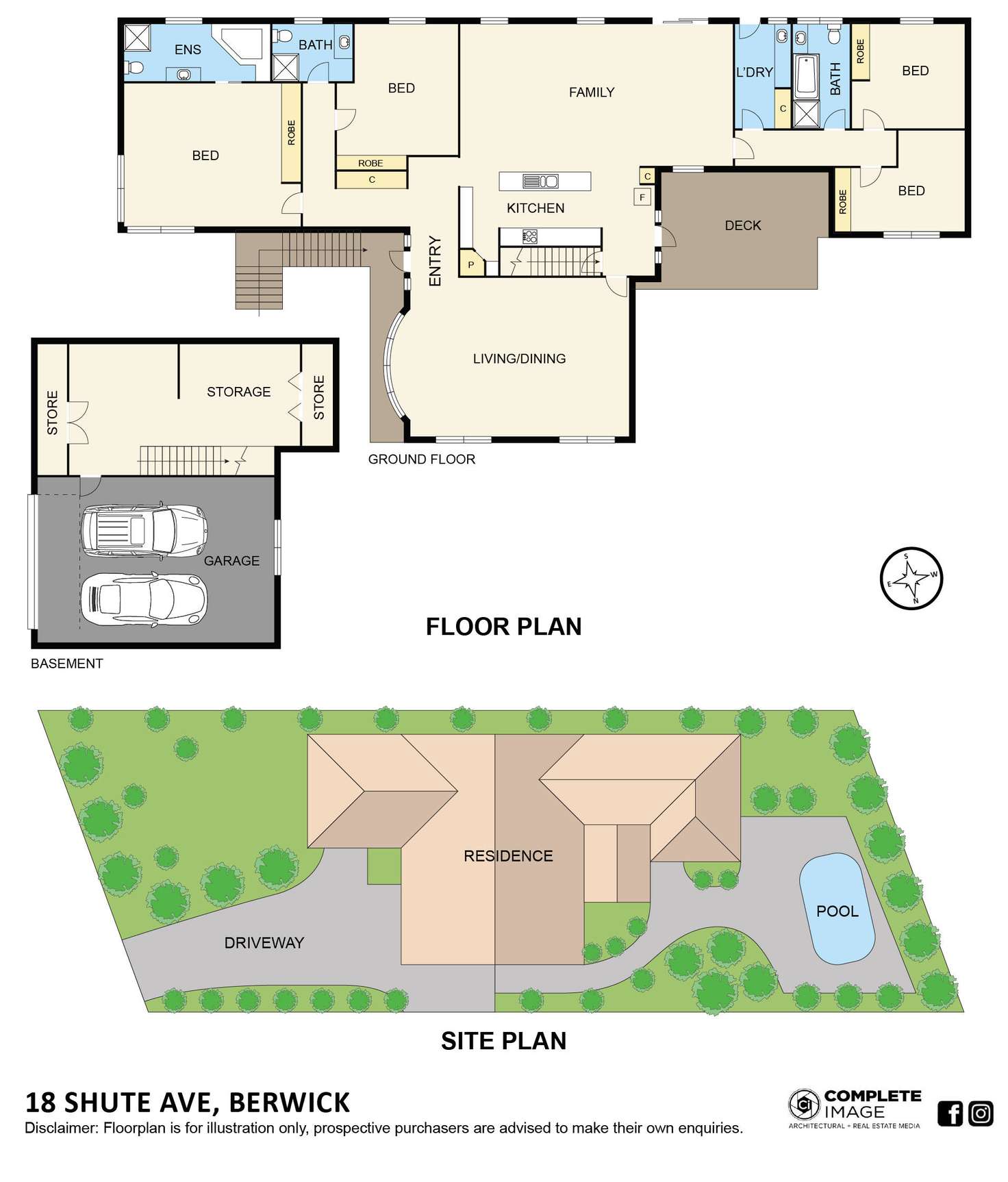 Floorplan of Homely house listing, 18 Shute Avenue, Berwick VIC 3806