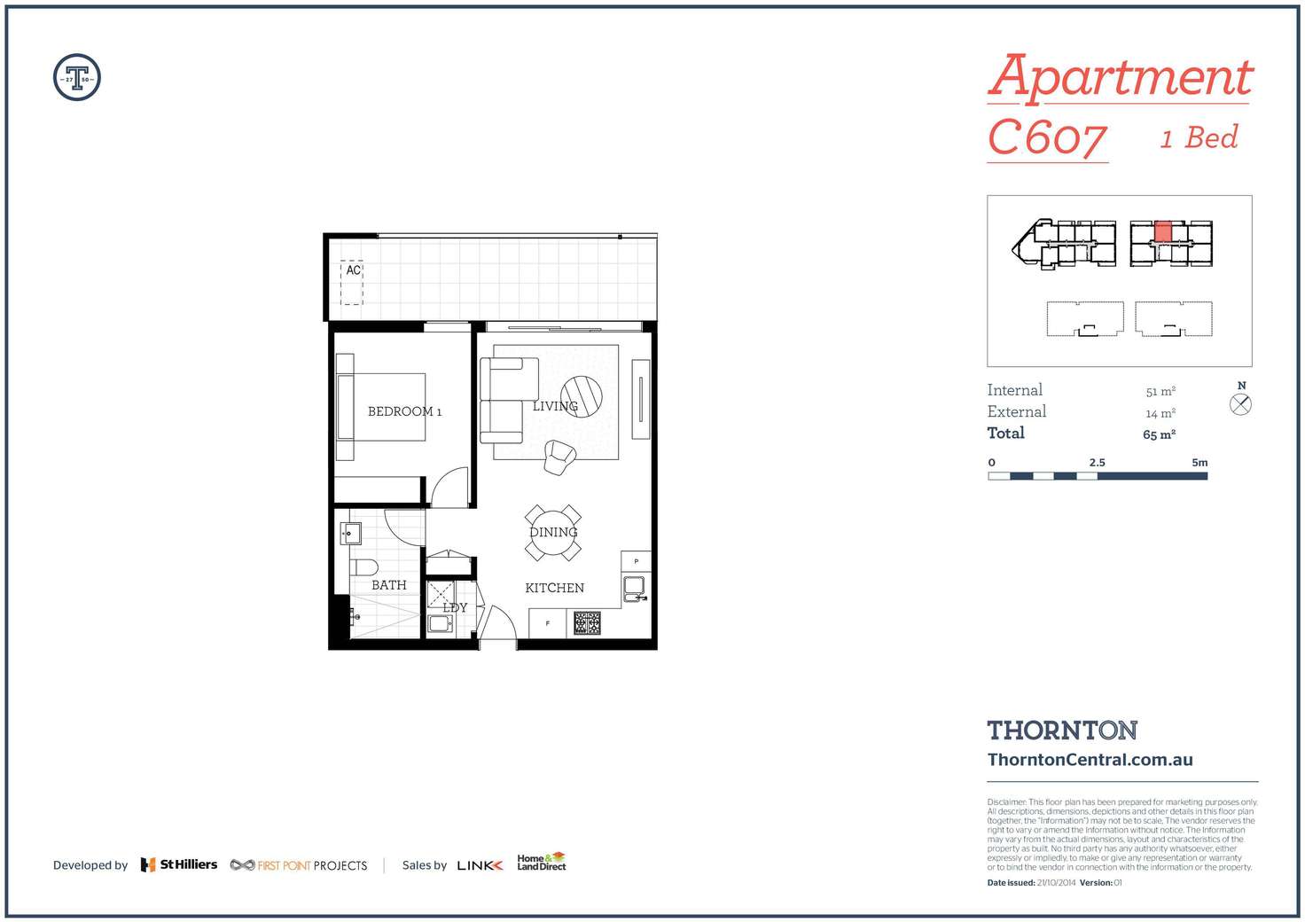 Floorplan of Homely apartment listing, 607/101C Lord Sheffield Circuit, Penrith NSW 2750