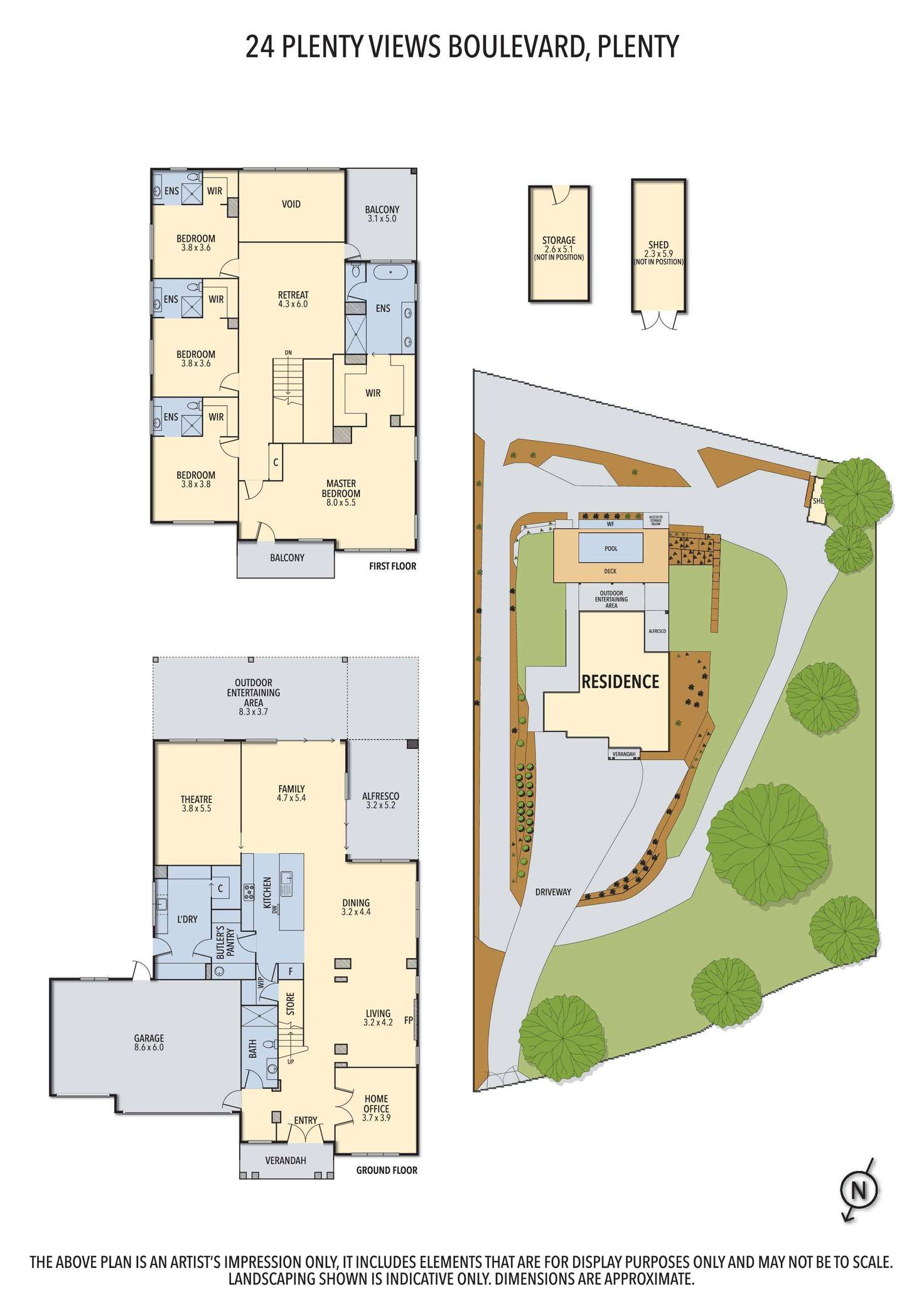 Floorplan of Homely house listing, 24 Plenty Views Boulevard, Plenty VIC 3090