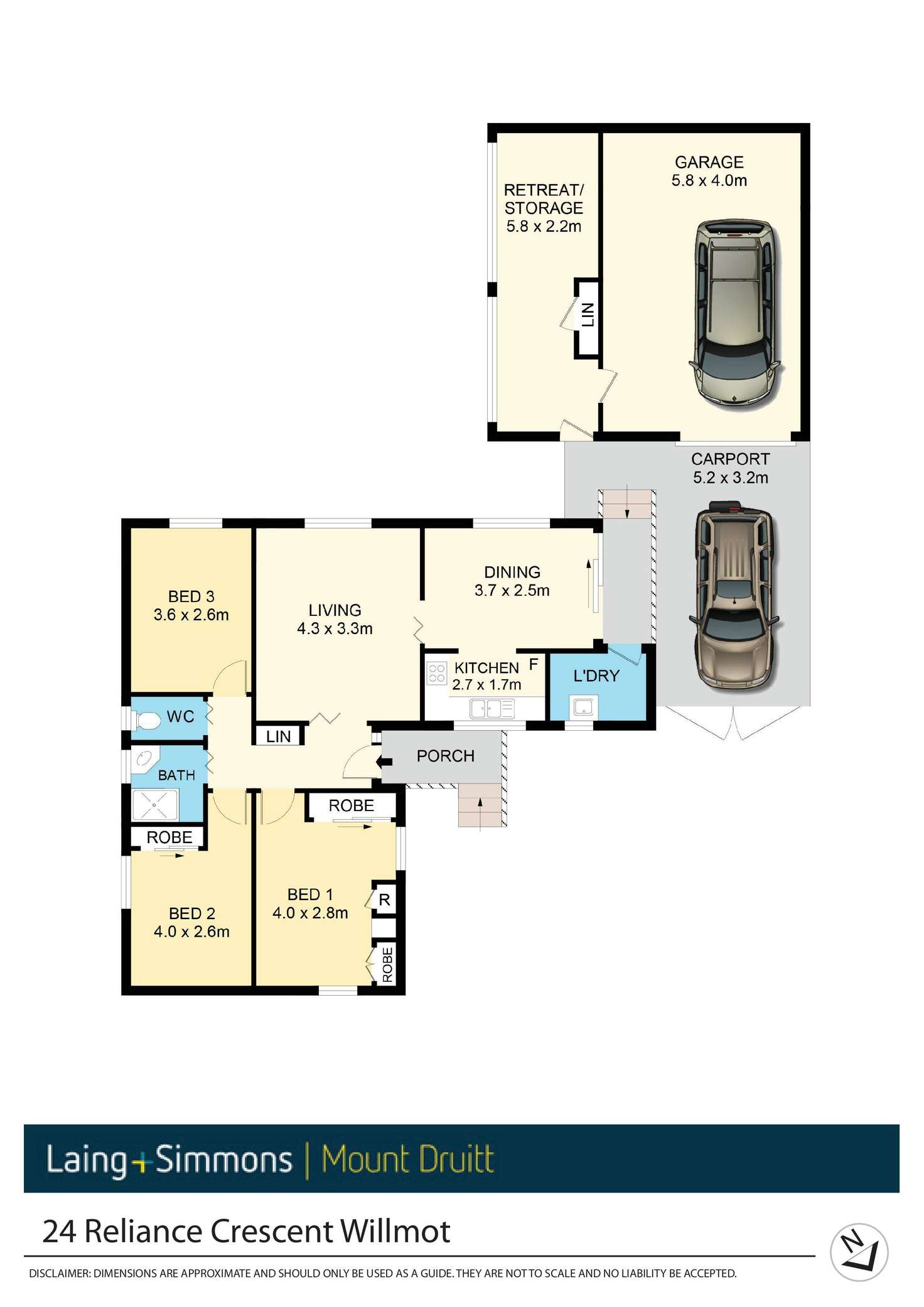 Floorplan of Homely house listing, 24 Reliance Crescent, Willmot NSW 2770