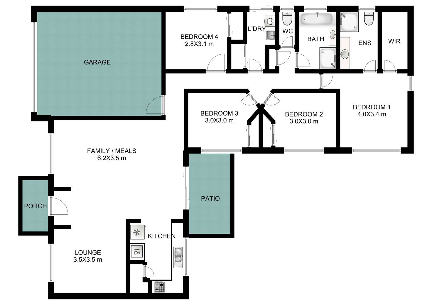 Floorplan of Homely house listing, 3 Tern Close, Eagleby QLD 4207