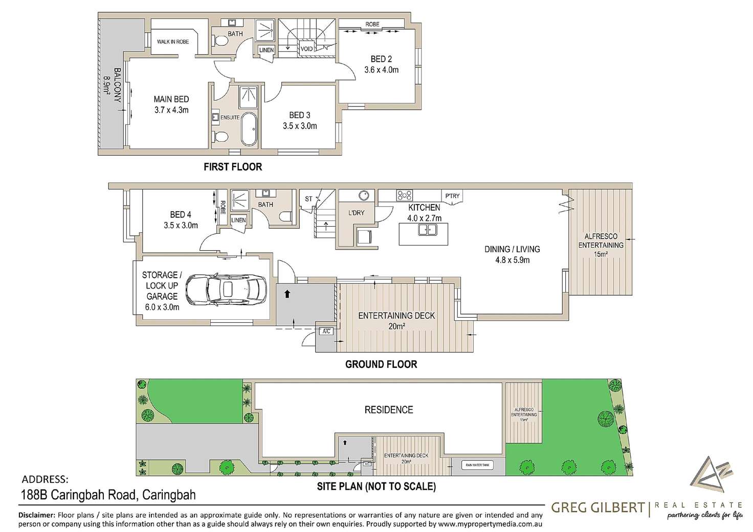 Floorplan of Homely semiDetached listing, 188b Caringbah Road, Caringbah South NSW 2229