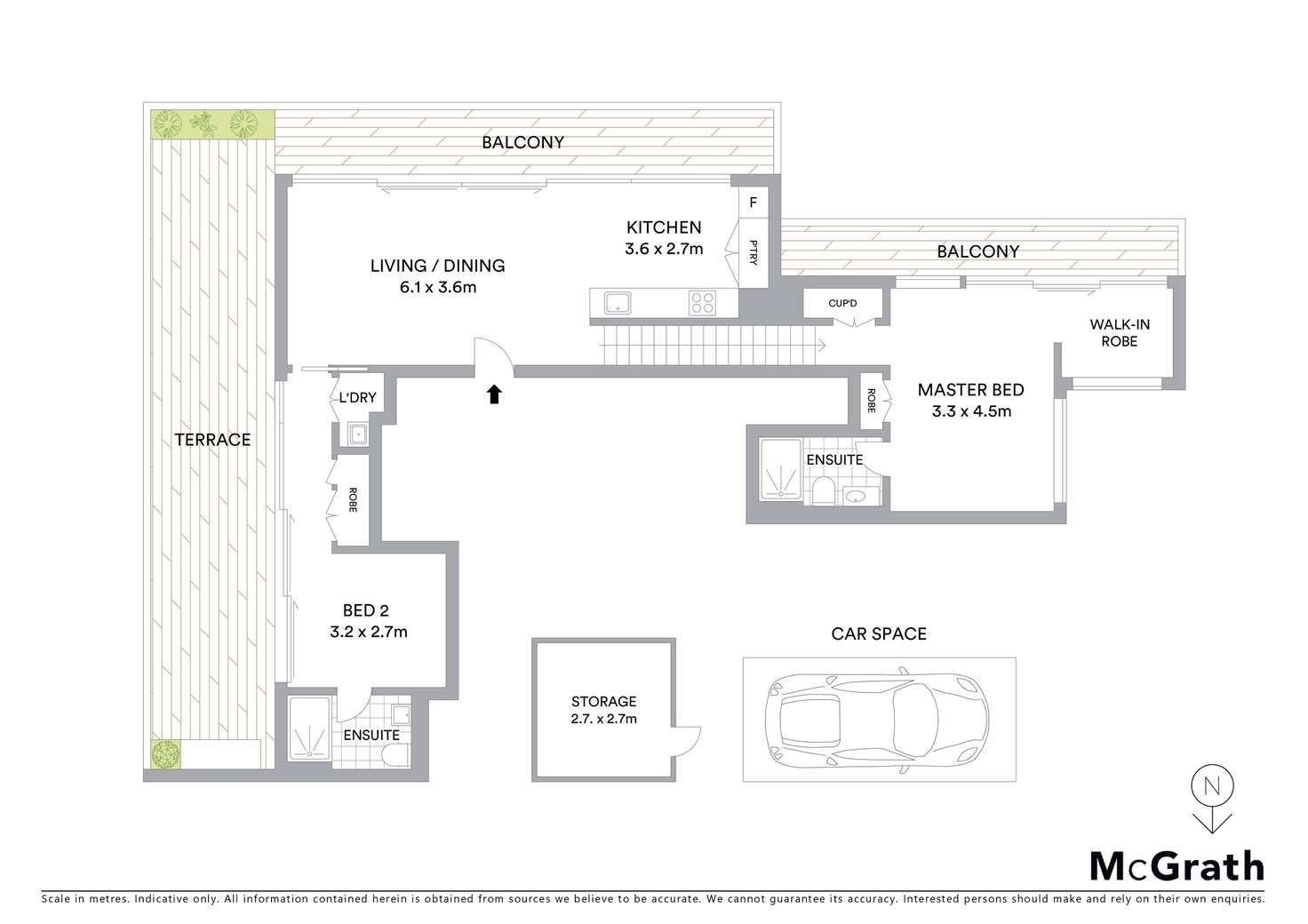 Floorplan of Homely apartment listing, 1105/11 Chandos Street, St Leonards NSW 2065