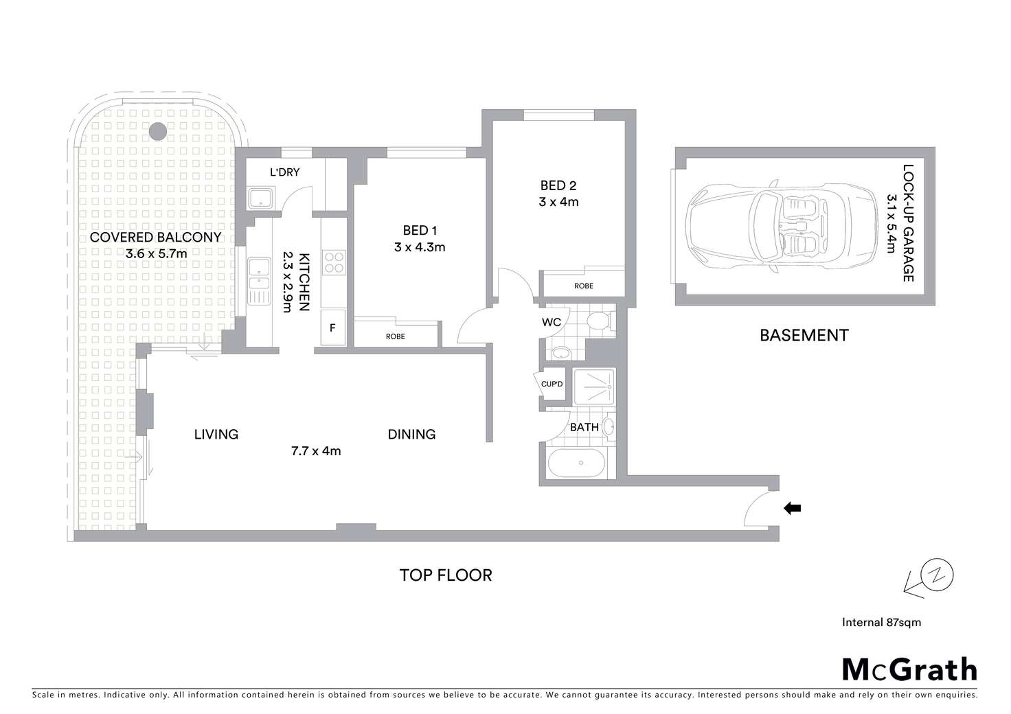Floorplan of Homely apartment listing, 49/1 Gray Street, Sutherland NSW 2232