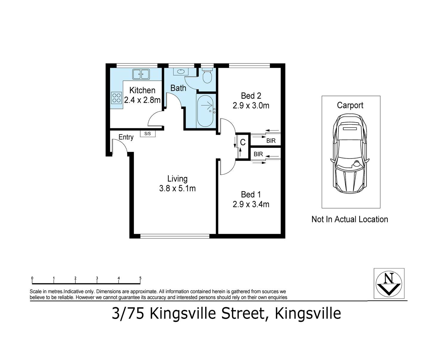 Floorplan of Homely apartment listing, 3/75 Kingsville Street, Kingsville VIC 3012