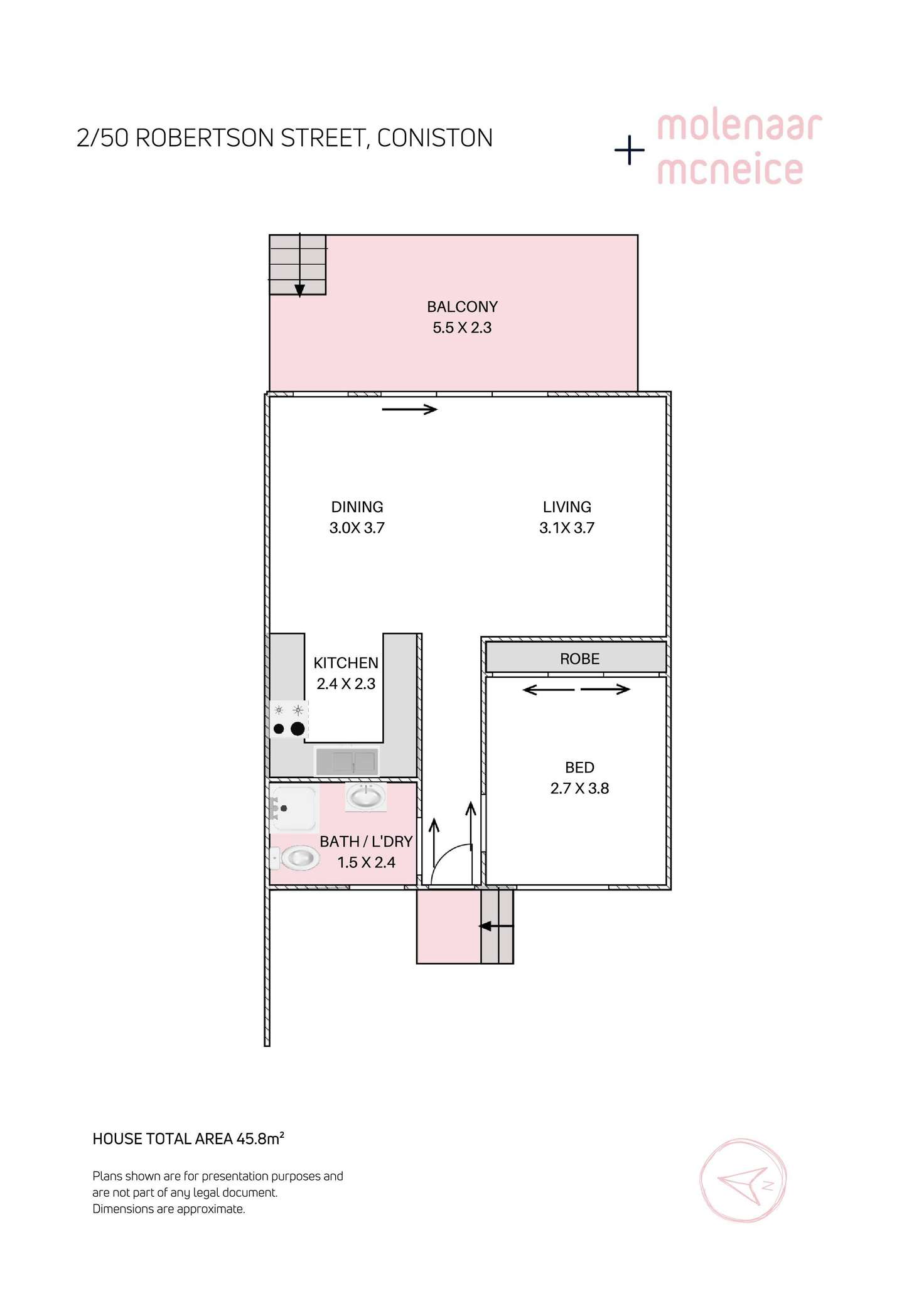 Floorplan of Homely villa listing, 2/50 Robertson Street, Coniston NSW 2500