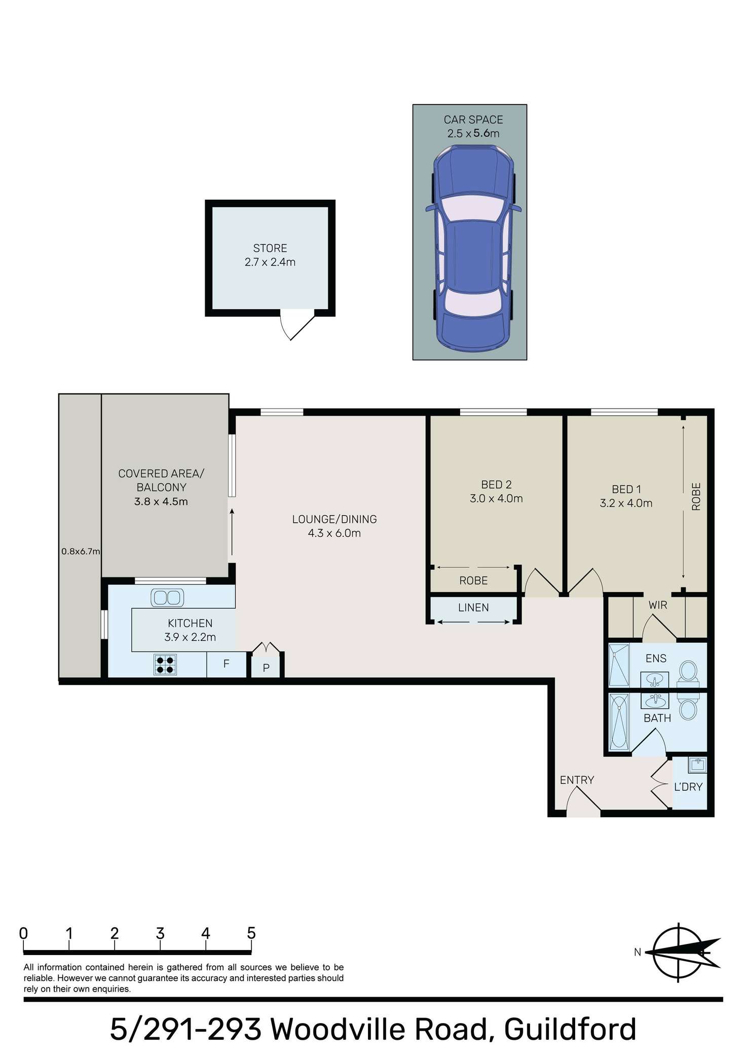 Floorplan of Homely apartment listing, 5/291-293 Woodville Road, Guildford NSW 2161