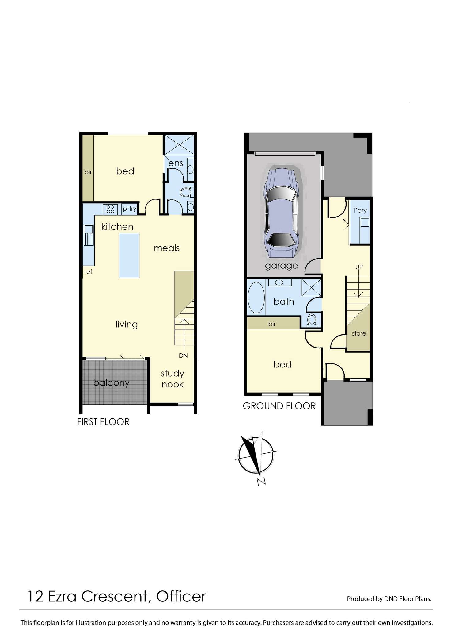 Floorplan of Homely house listing, 12 Ezra Crescent, Officer VIC 3809