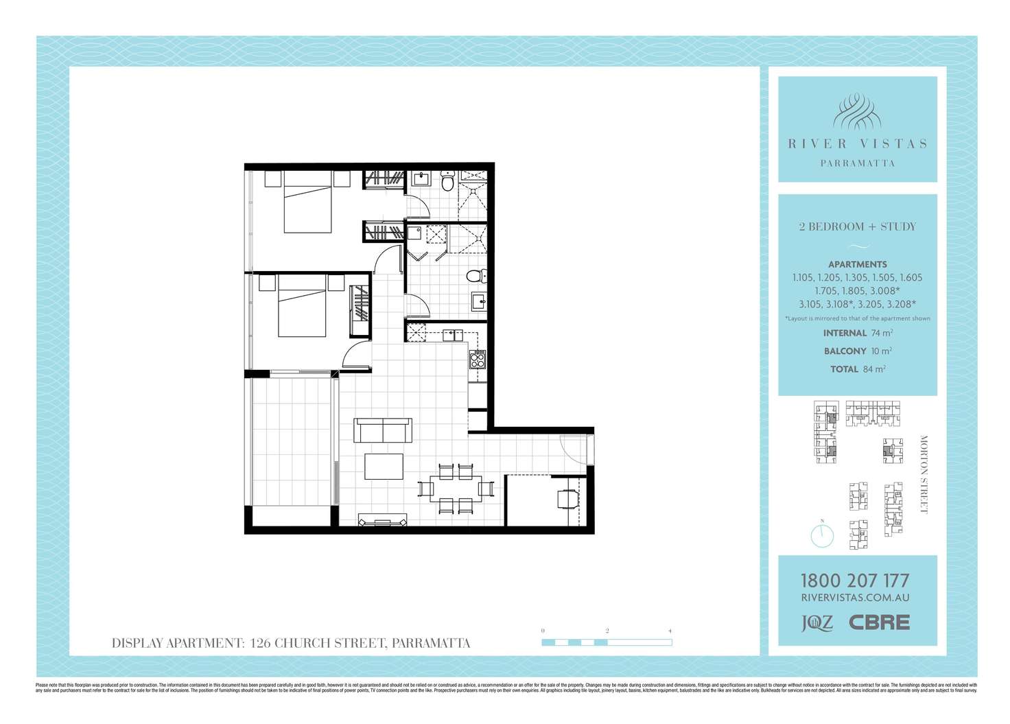 Floorplan of Homely apartment listing, 1105/1A Morton Street, Parramatta NSW 2150