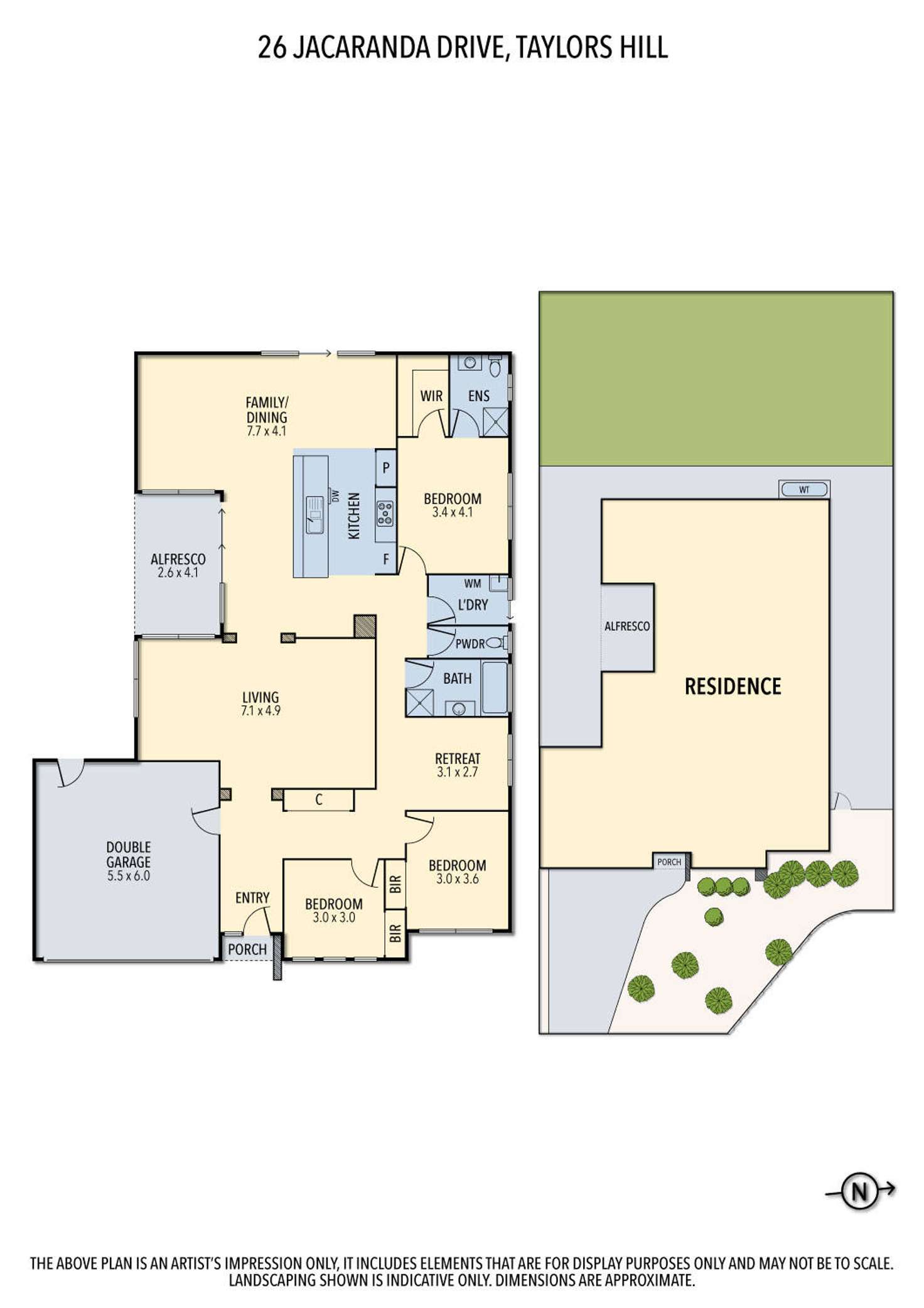 Floorplan of Homely house listing, 26 Jacaranda Drive, Taylors Hill VIC 3037