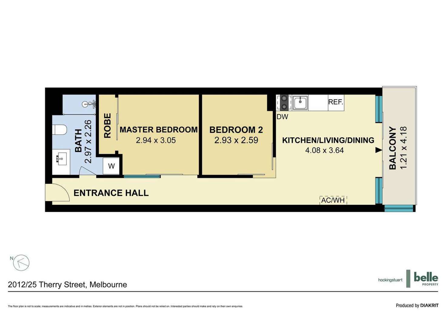 Floorplan of Homely apartment listing, 2012/25 Therry Street, Melbourne VIC 3000