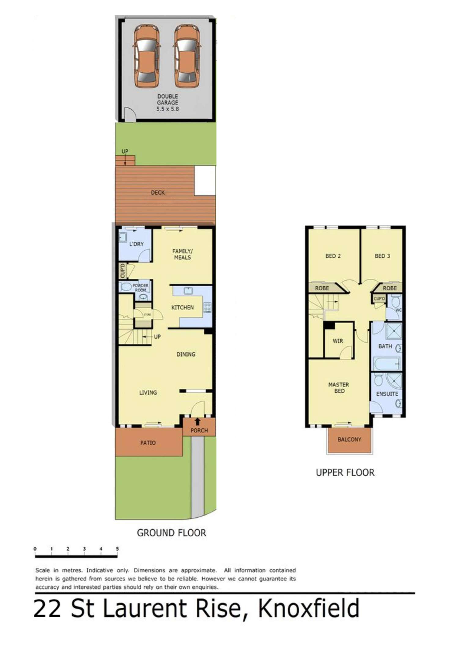 Floorplan of Homely townhouse listing, 22 St Laurent Rise, Knoxfield VIC 3180