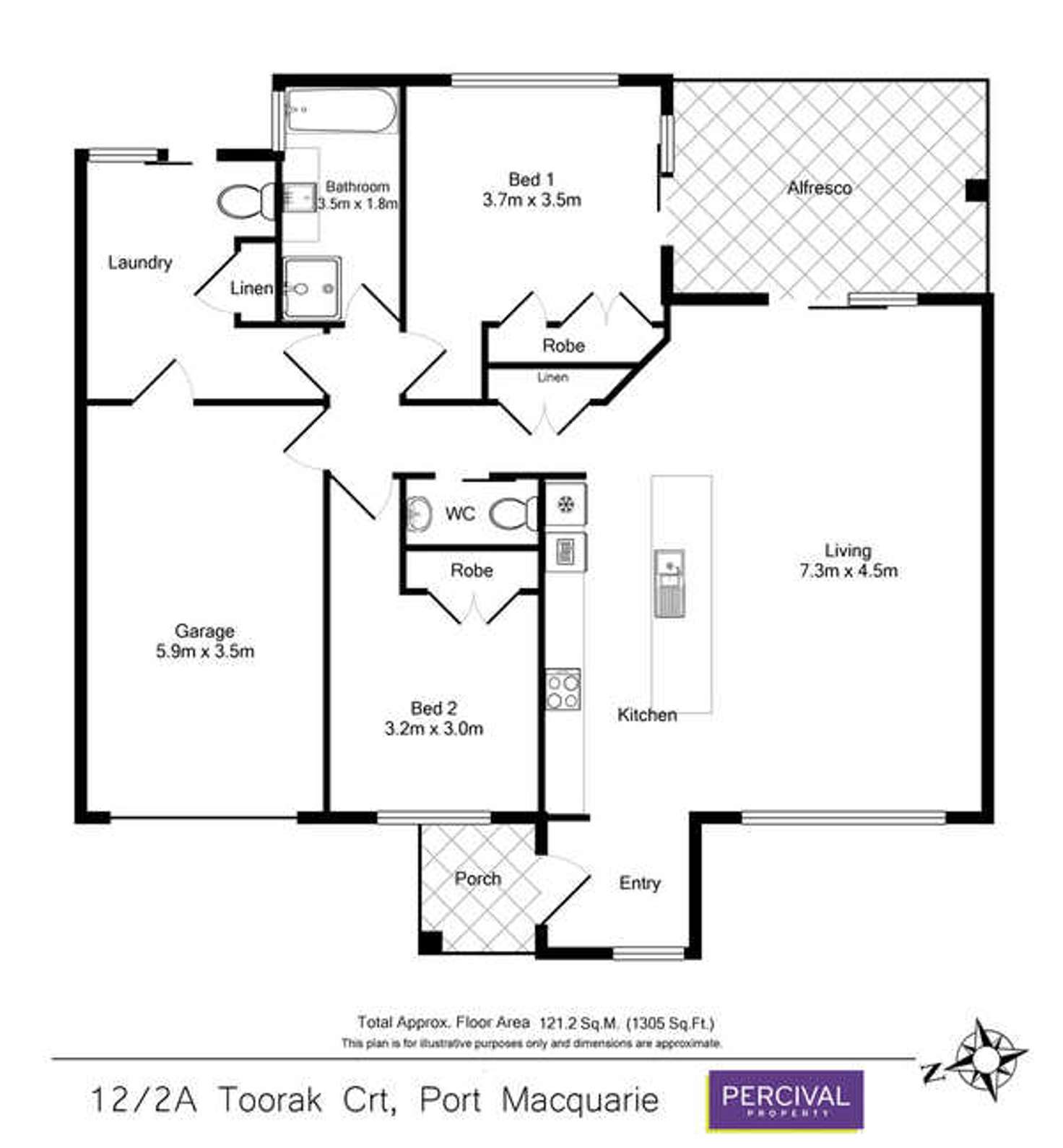 Floorplan of Homely villa listing, 12/2A Toorak Court, Port Macquarie NSW 2444