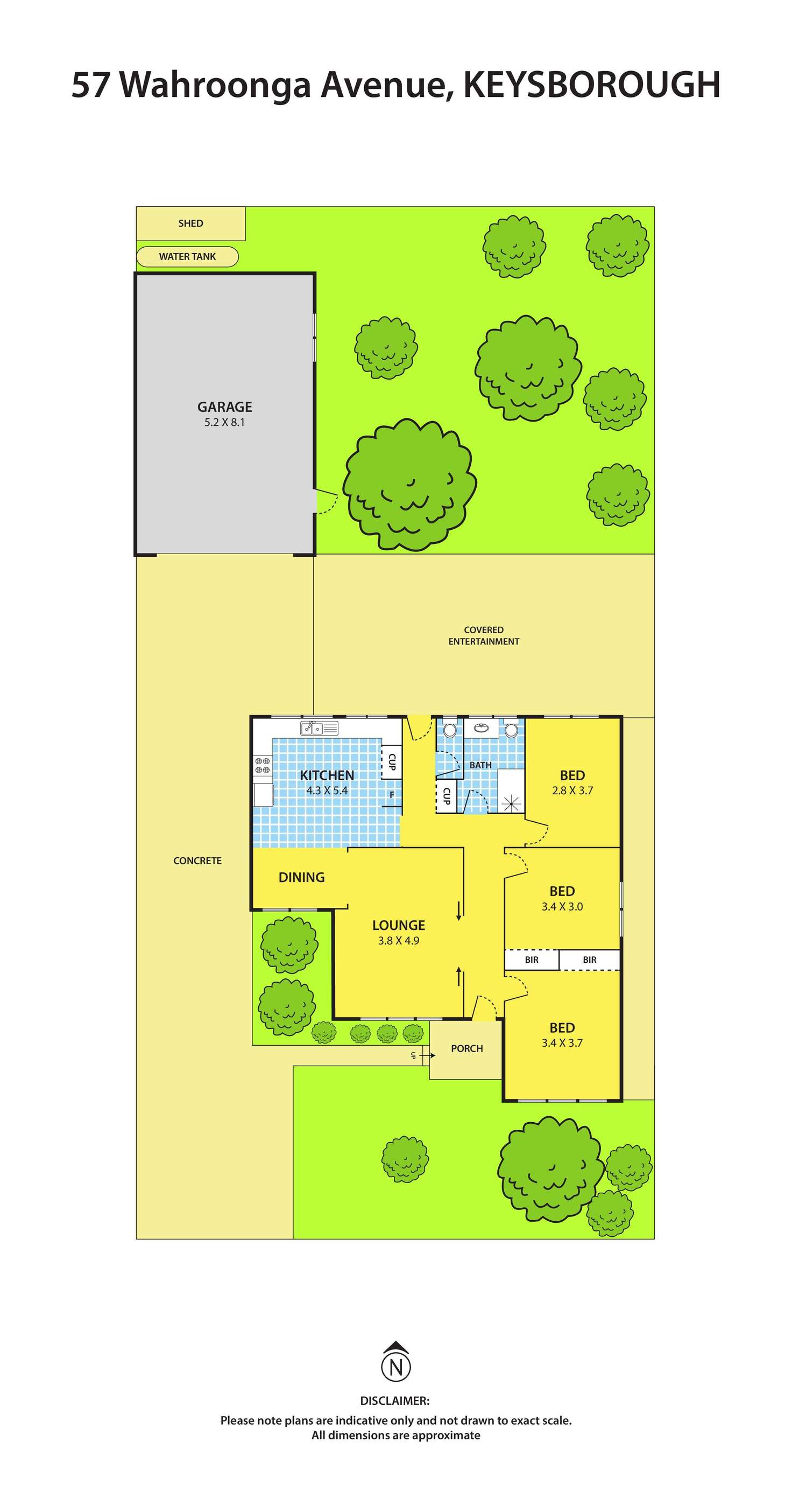 Floorplan of Homely house listing, 57 Wahroonga Avenue, Keysborough VIC 3173
