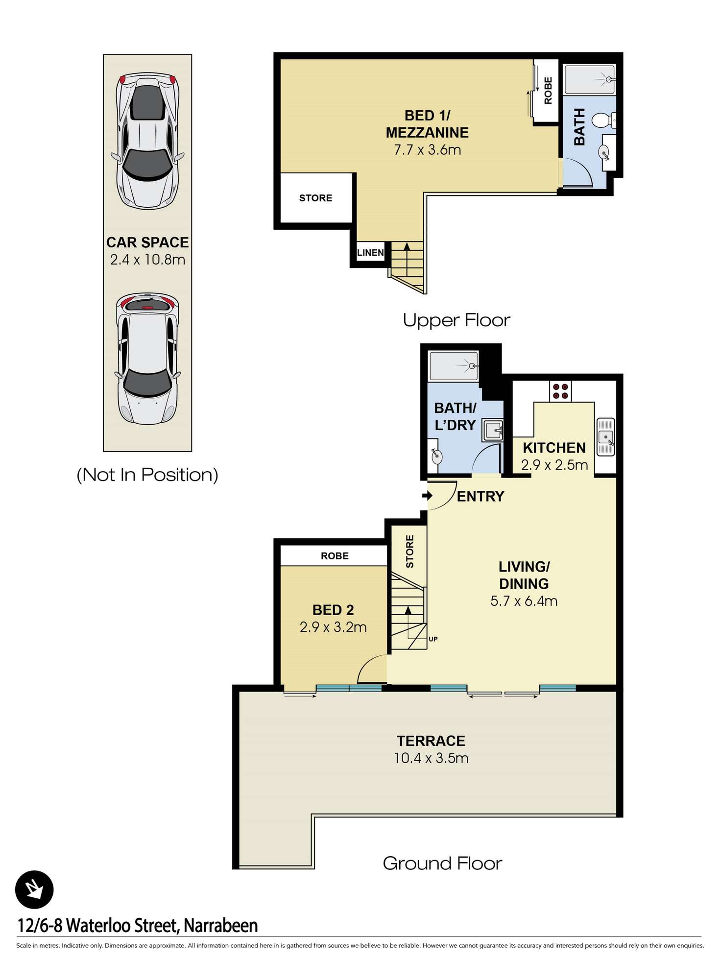 Floorplan of Homely apartment listing, 12/6-8 Waterloo Street, Narrabeen NSW 2101