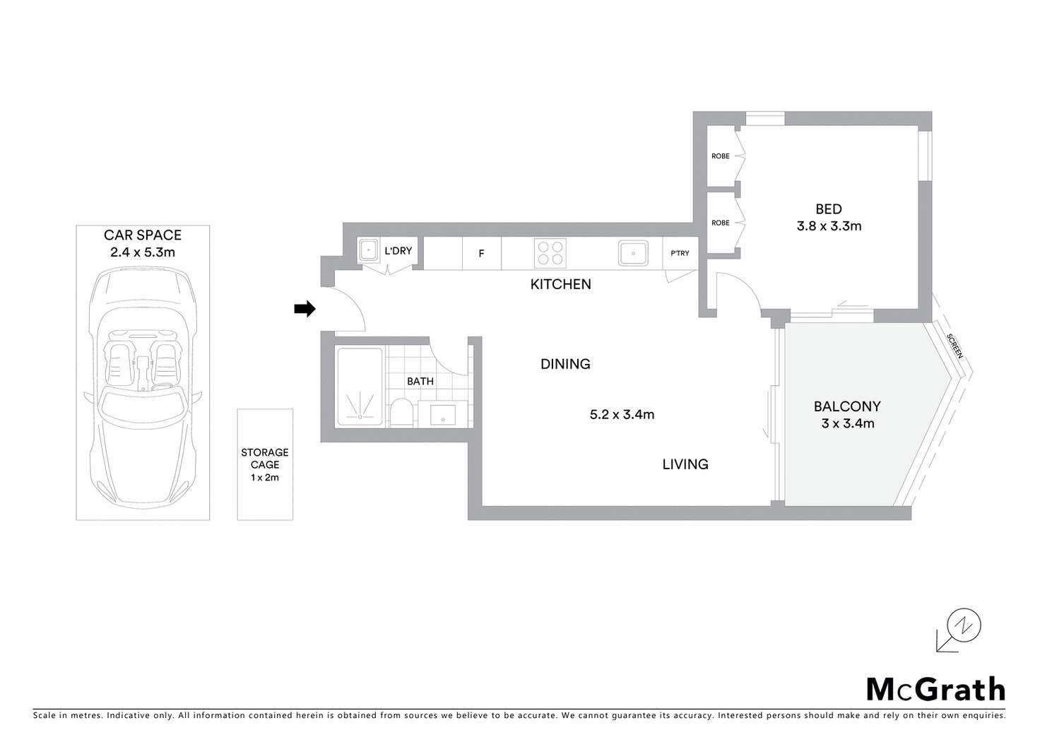 Floorplan of Homely apartment listing, 5501/148 Ross Street, Forest Lodge NSW 2037
