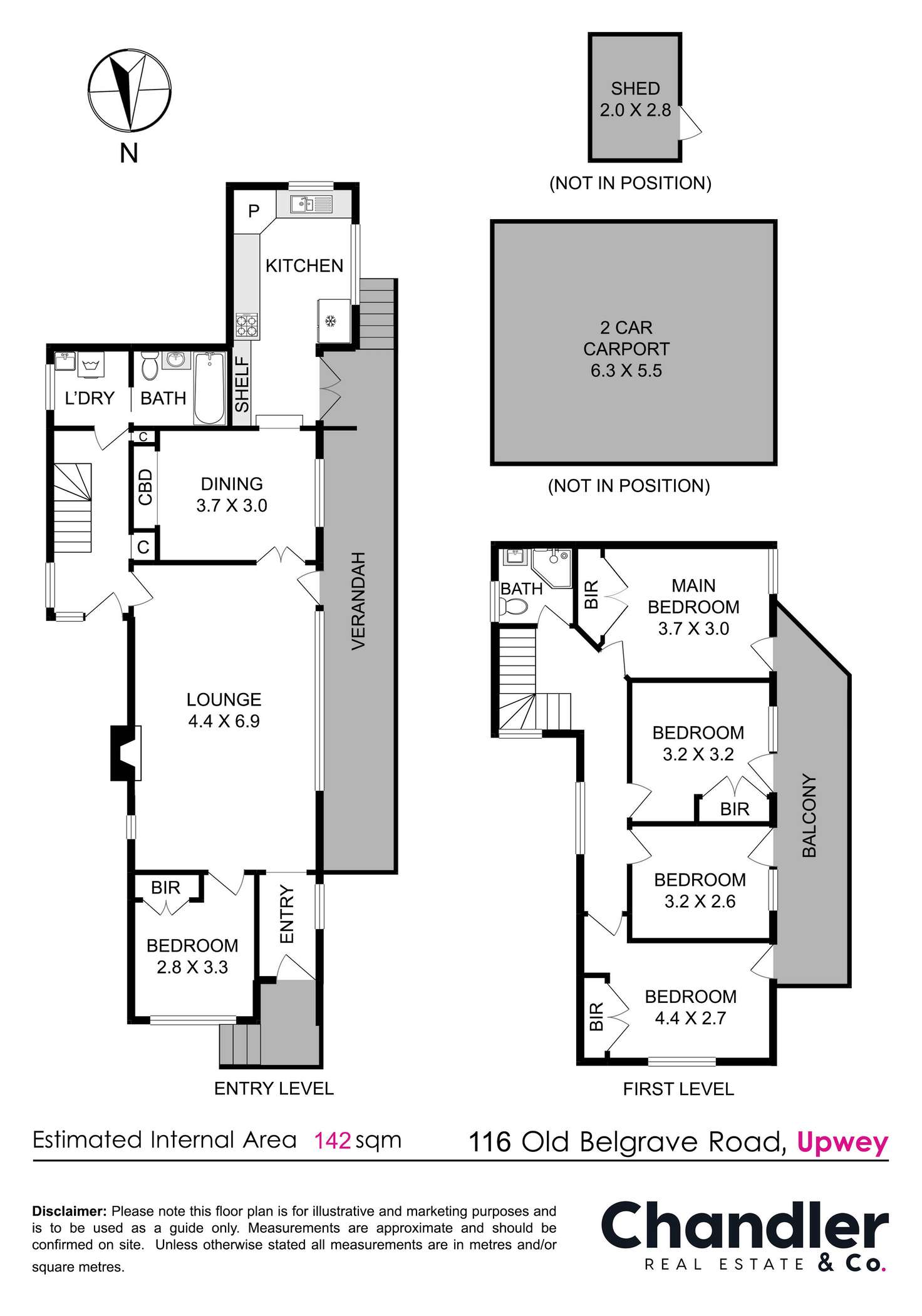 Floorplan of Homely house listing, 116 Old Belgrave Road, Upwey VIC 3158
