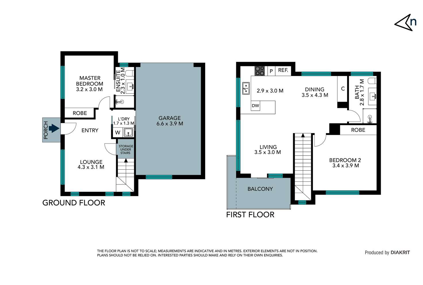 Floorplan of Homely townhouse listing, 1/3 Main Street, Thomastown VIC 3074